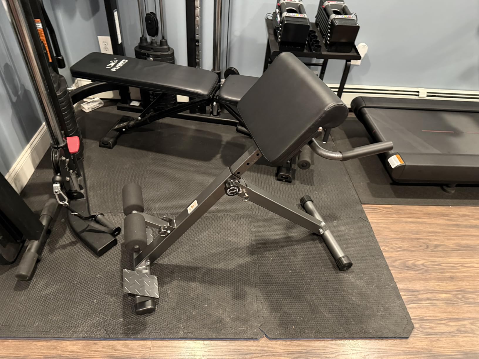 Roman Chair Hyperextension Bench - Adjustable Back Extension Machine for Glutes, Hamstrings & Lower Back - Foldable Multi-Purpose Workout Equipment for Home Gym customer photo 2
