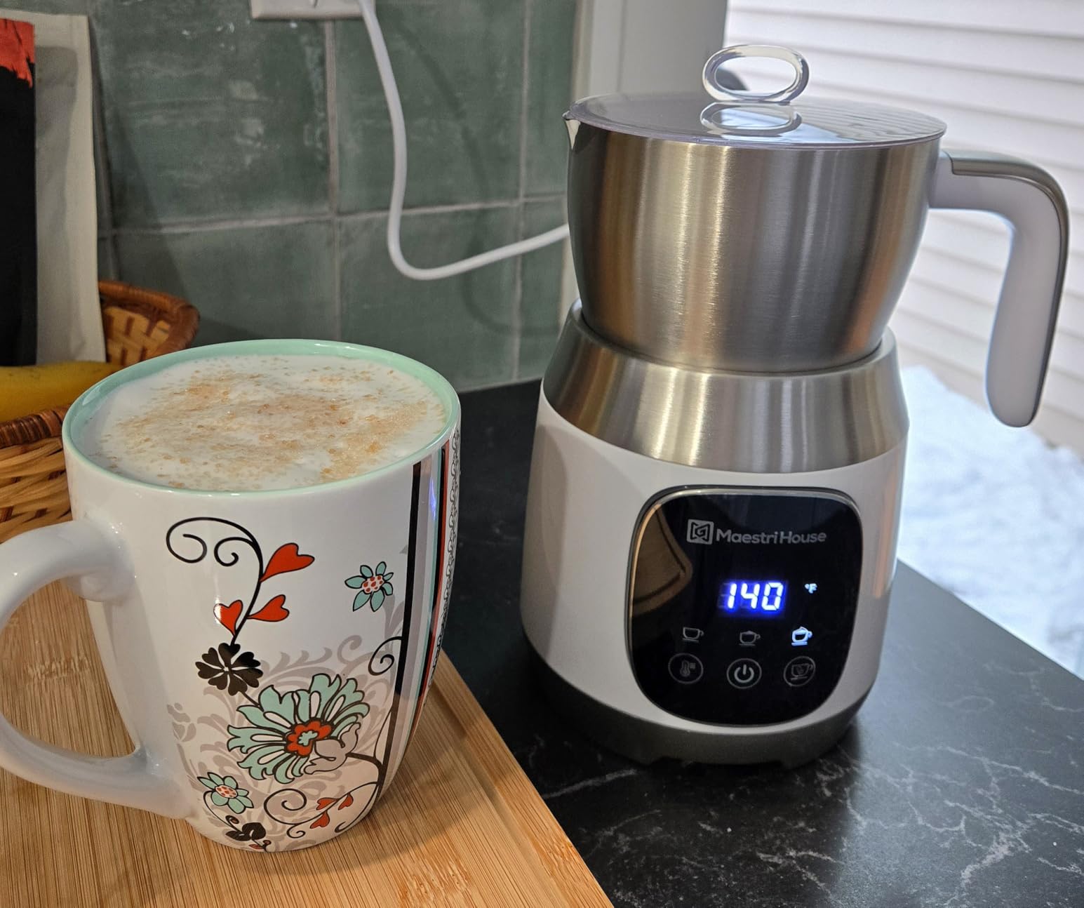 Maestri House Milk Frother, Variable Temp and Froth Thickness DualFro 600 Milk Frother Steamer customer photo 1