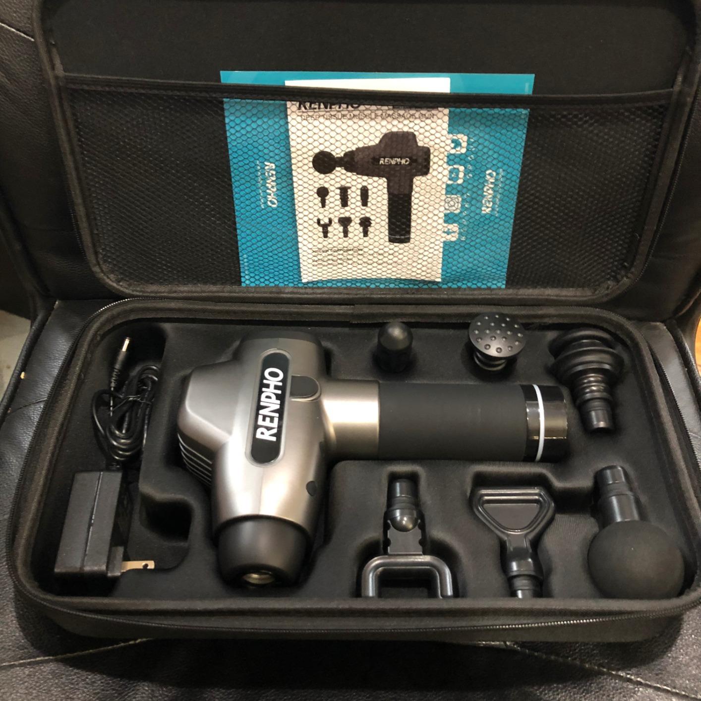 RENPHO Active+ Percussion Massage Gun, 5 Adjustable Speeds for Back, Neck, Muscle Recovery - App Controlled Guided Courses, Carry Case customer photo 1