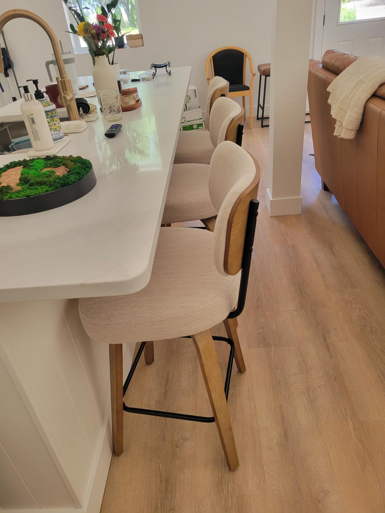 Swivel Bar Stools Set of 3, 26