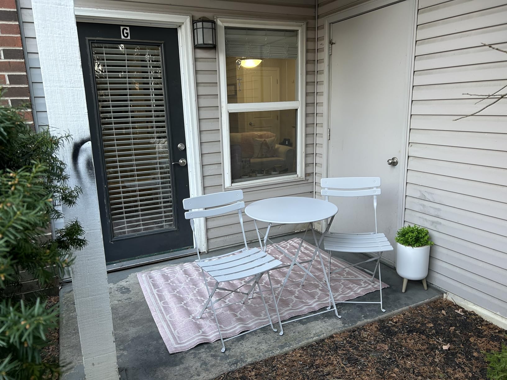 Best Choice Products 3-Piece Bistro Set, Space Saving Folding Design, Solid Steel, Outdoor Patio Furniture Set w/ 2 Chairs, Bistro Table - Navy customer photo 2