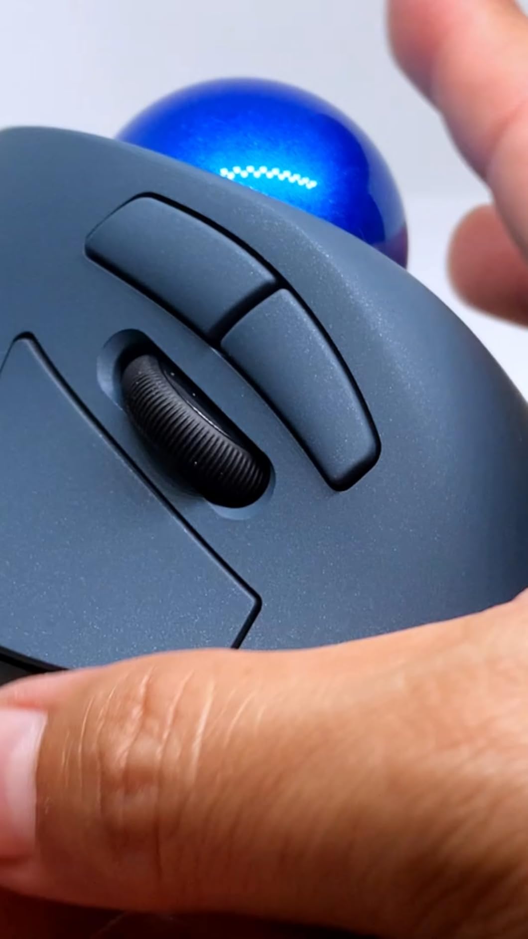 Ergonomic Wireless Trackball Mouse for Wrist Comfort, Bluetooth & USB Receiver, Rechargeable Rollerball Mouse with 44mm Index Finger Trackball, 5 DPI Levels, Multi-Device for PC, Mac, Laptop customer photo 2