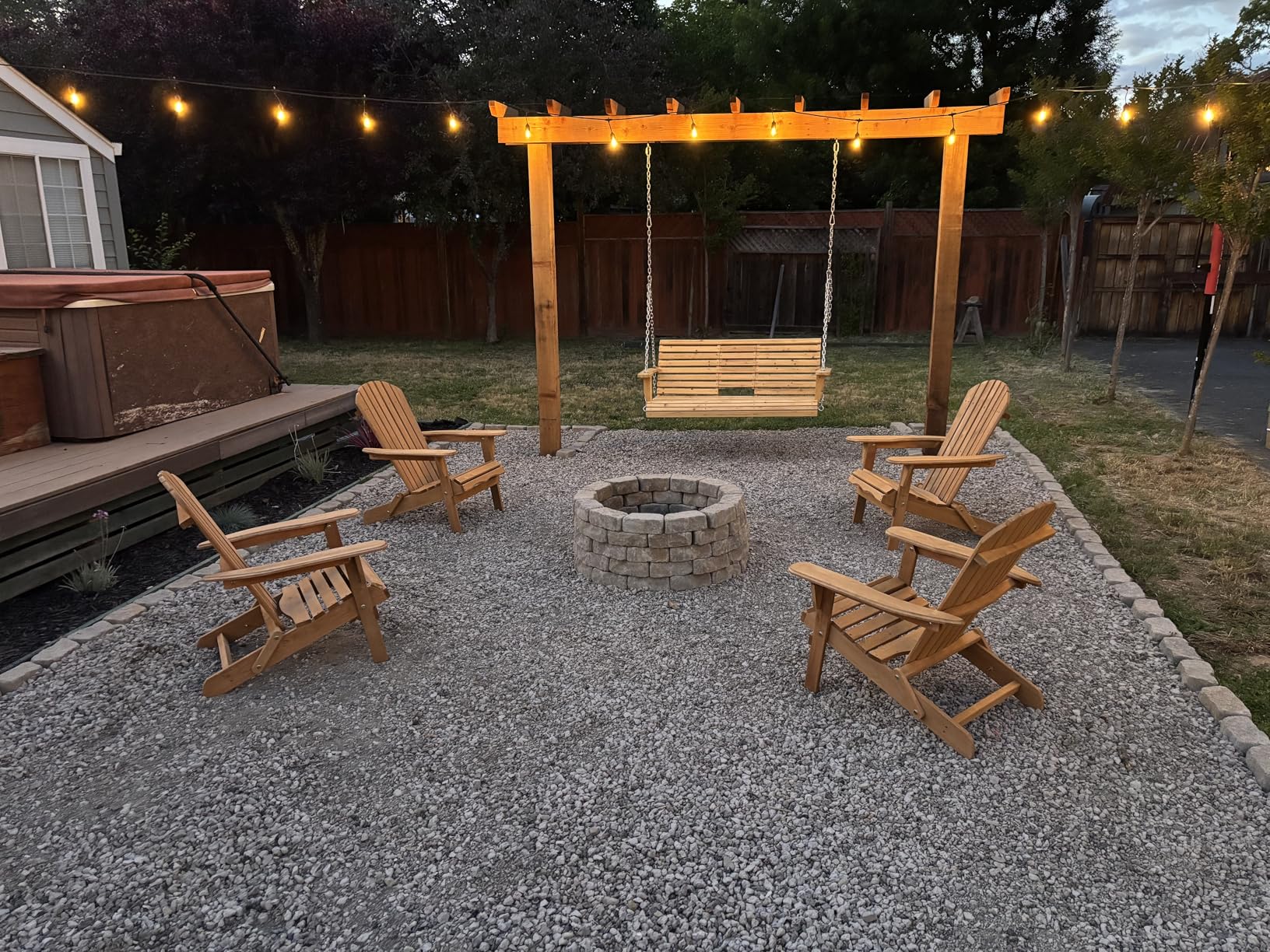 Outdoor Wooden Folding Adirondack Chair Set of 6 with Pre-Assembled BackRest, Wood Patio Chair for Garden Backyard Porch Pool Deck Firepit customer photo 2