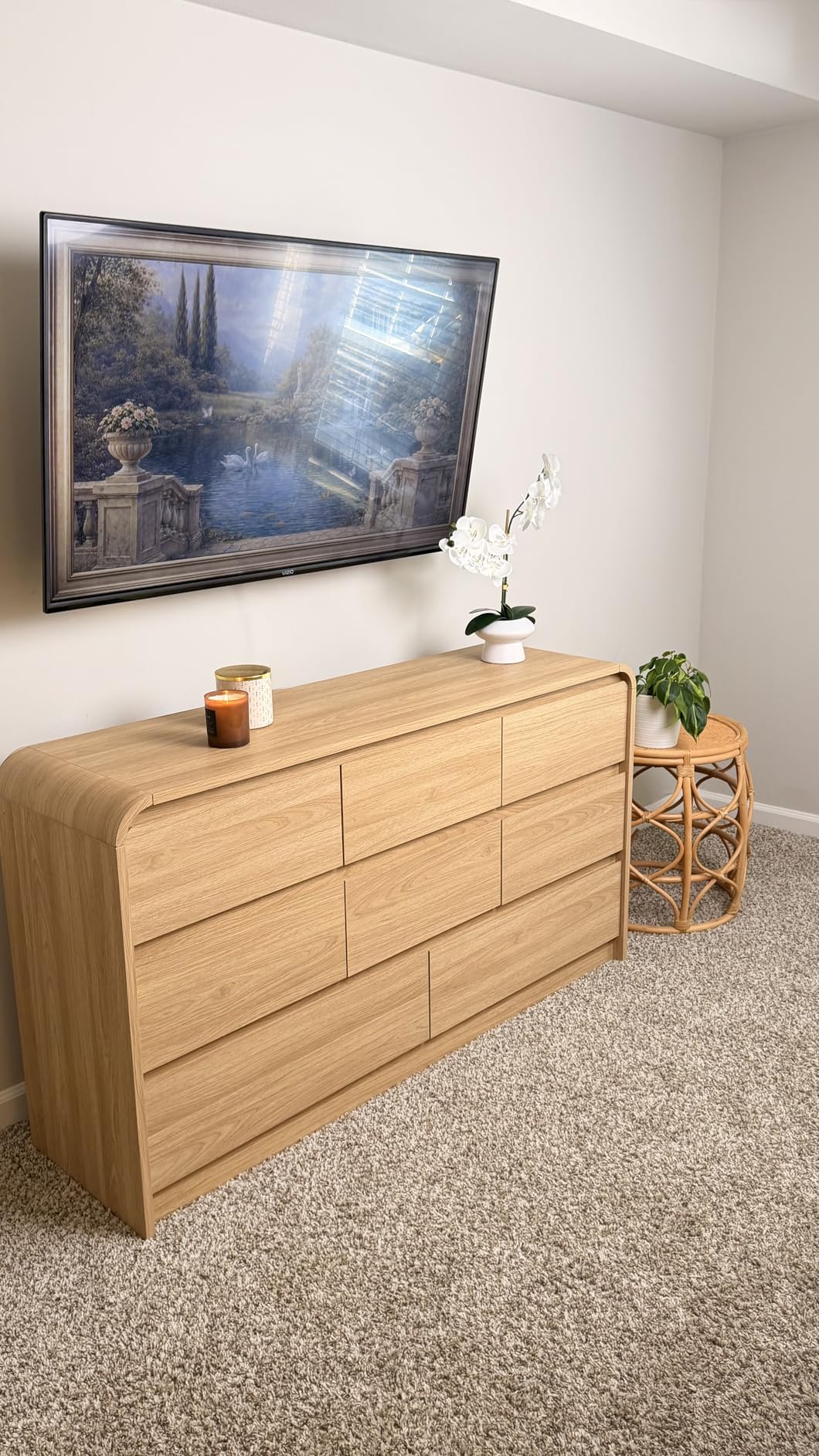 Aitjunz Modern 8 Drawers Dresser for Bedroom, 55