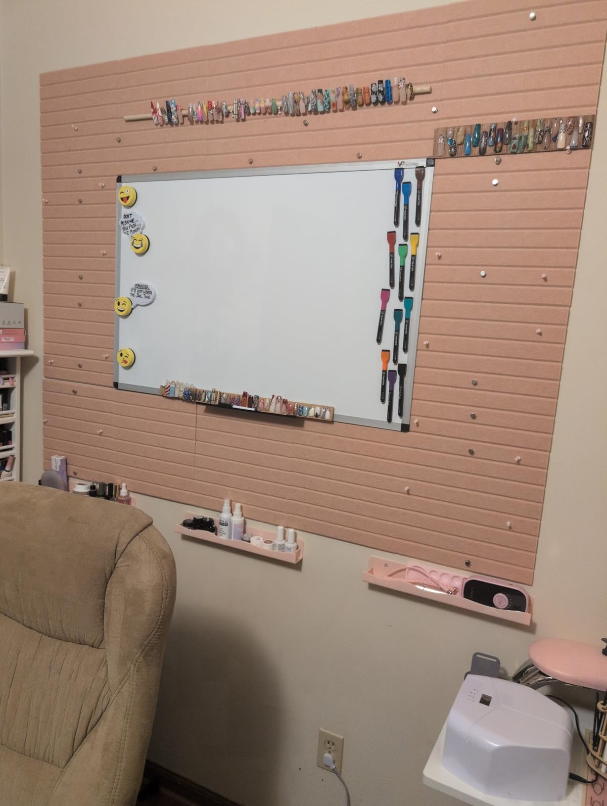 Bumusty Large Cork Board Alternative - 48 x 36 Felt Bulletin Board Tiles, 12-Pack with 30 Pushpins, 70 Adhesive Tabs customer photo 2