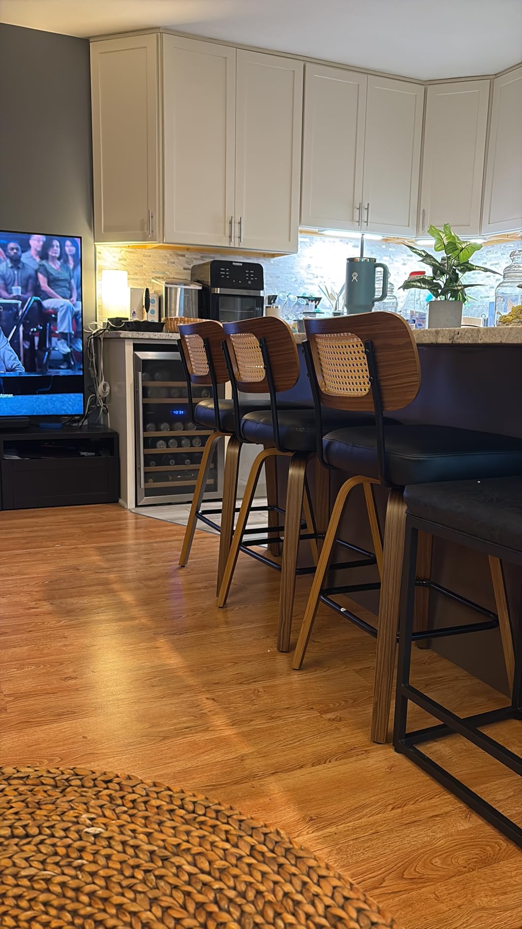 Swivel Bar Stools Set of 3, 26