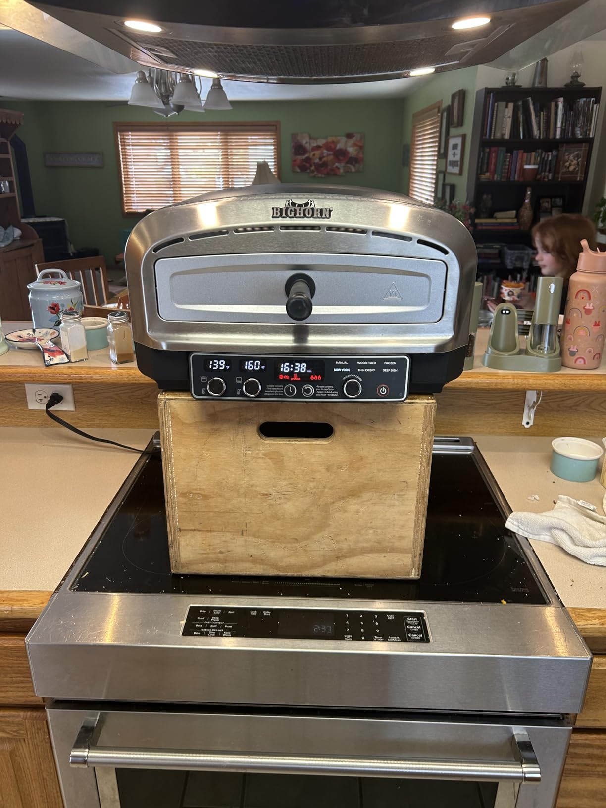 BIG HORN 14-Inch Indoor Pizza Oven, 850°F High-Heat Electric Countertop Pizza Oven for Restaurant-Style Artisan Pizza with Pizza Stone and Pizza Peel, PID Precision Temperature Control customer photo 2