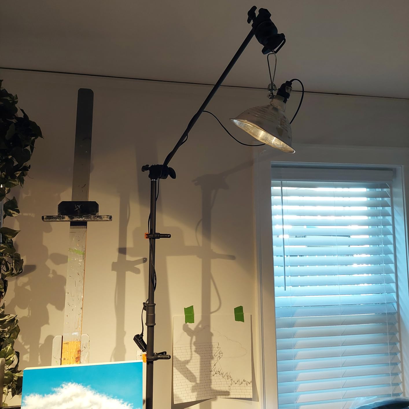 C Stand with Boom Arm, Heavy Duty Photography Light Stand, 6.8ft/210cm Stainless Steel C-Stand Kit with Sandbag, 2.8ft/87cm Boom for Studio Softbox and Reflector, Black customer photo 1