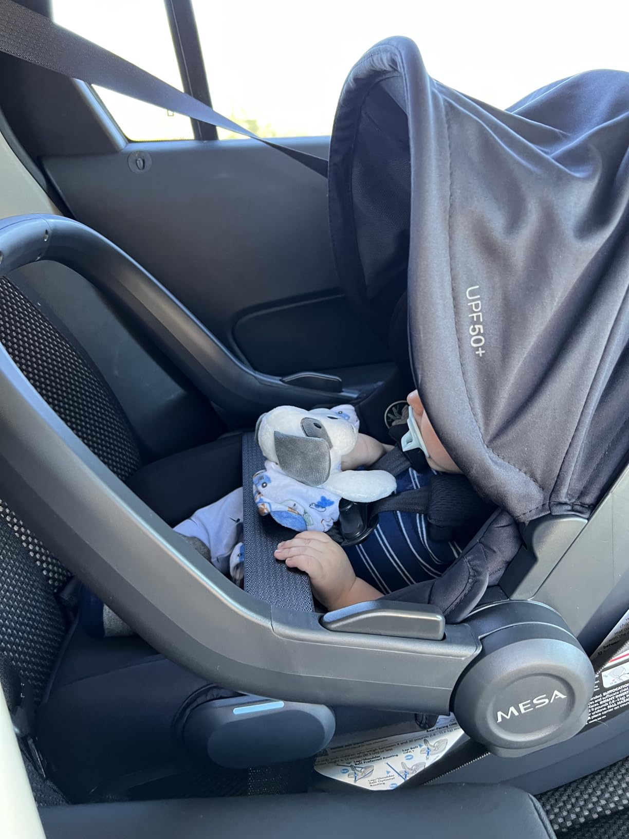 UPPAbaby Mesa V3 Infant Car Seat - Easy Installation + SmartSecure Technology - Attaches to Stroller | Base + Infant Insert Included - Declan (Oat Melange) (Substitute for UPPAbaby Aria V2 secondary listing) customer photo 1