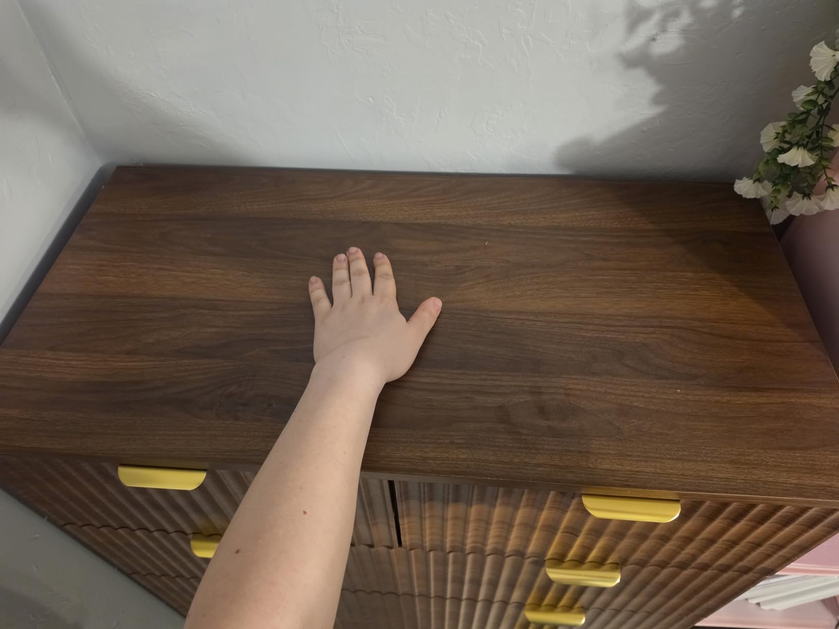 Fluted Dresser for Bedroom with 6 Drawers, 46