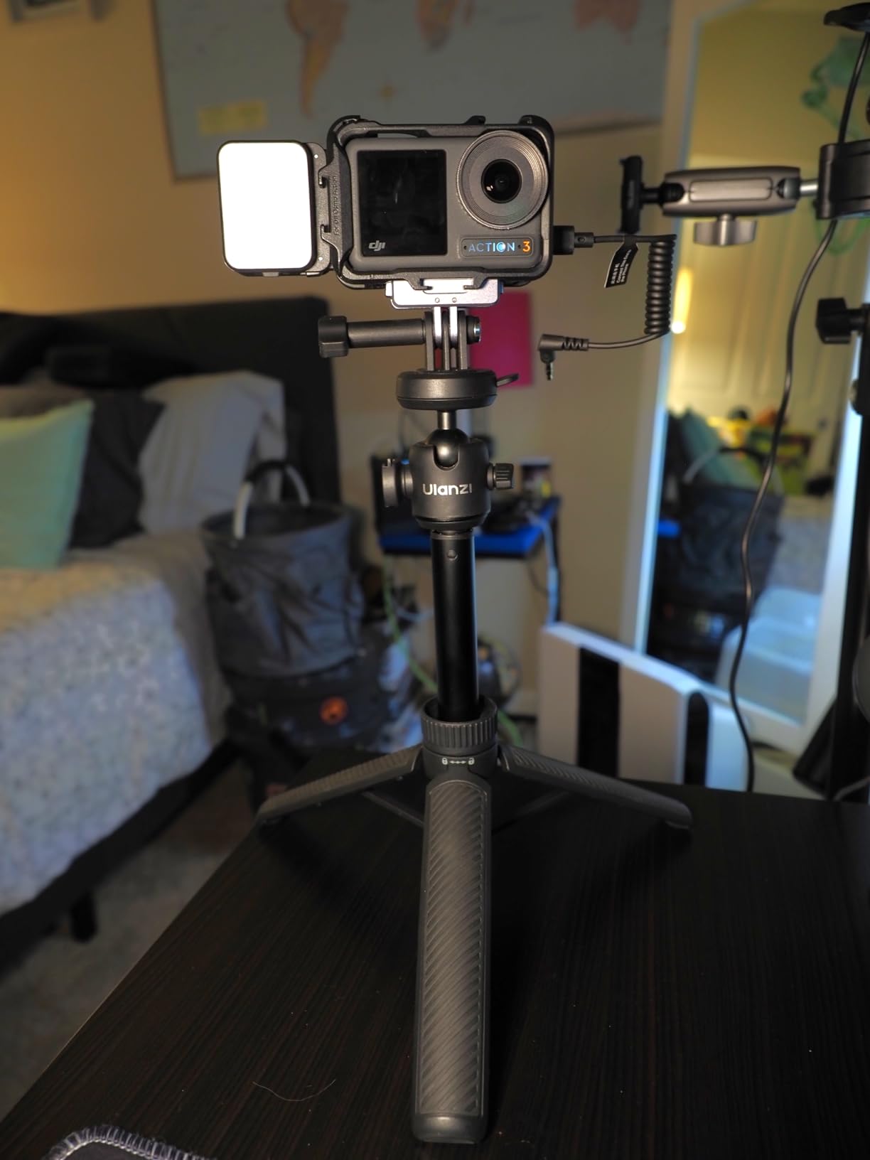 ULANZI MT90 Tripod Stand Vlog Handle Grip with Cka Quick Release w Ballhead w Cold Shoe, Camera Desktop Mini Tripod for GoPro, Insta360, DJI Osmo Pocket 3 4/Action 6 5pro 4/360, Small Cameras customer photo 2