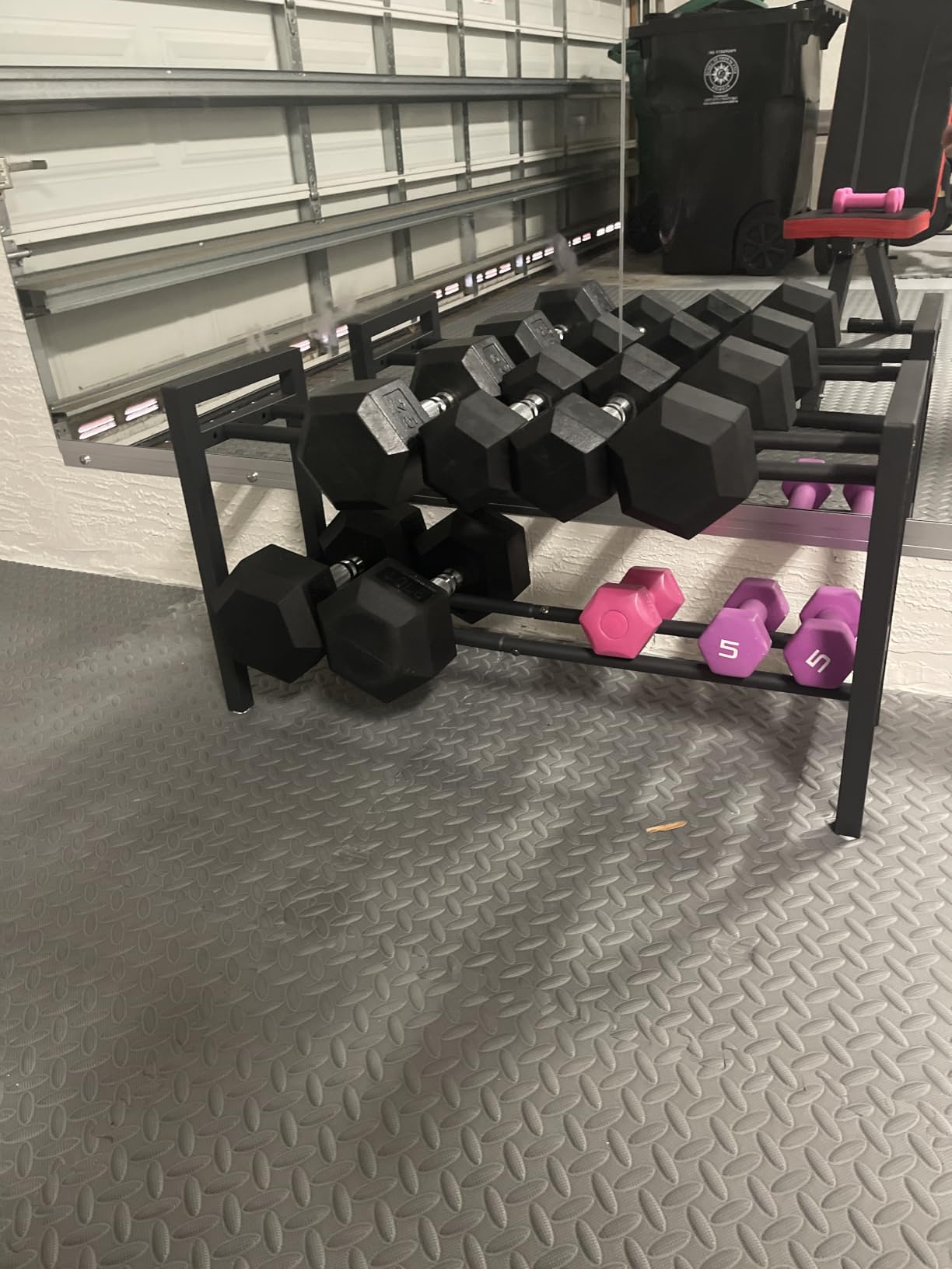Dumbbell Rack 2-Tier Adjustable Weight Rack For Home Gym Dumbbells Kettlebell (Rack Only) customer photo 1