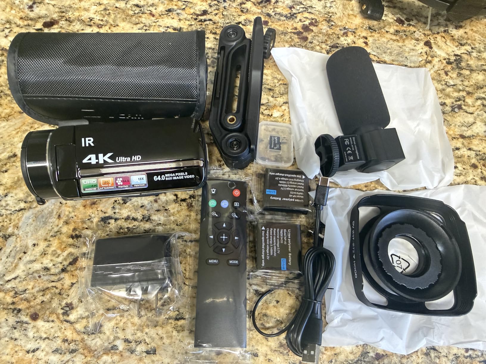 4K Video Camera Camcorder 64MP Vlogging Camera for YouTube 3.0