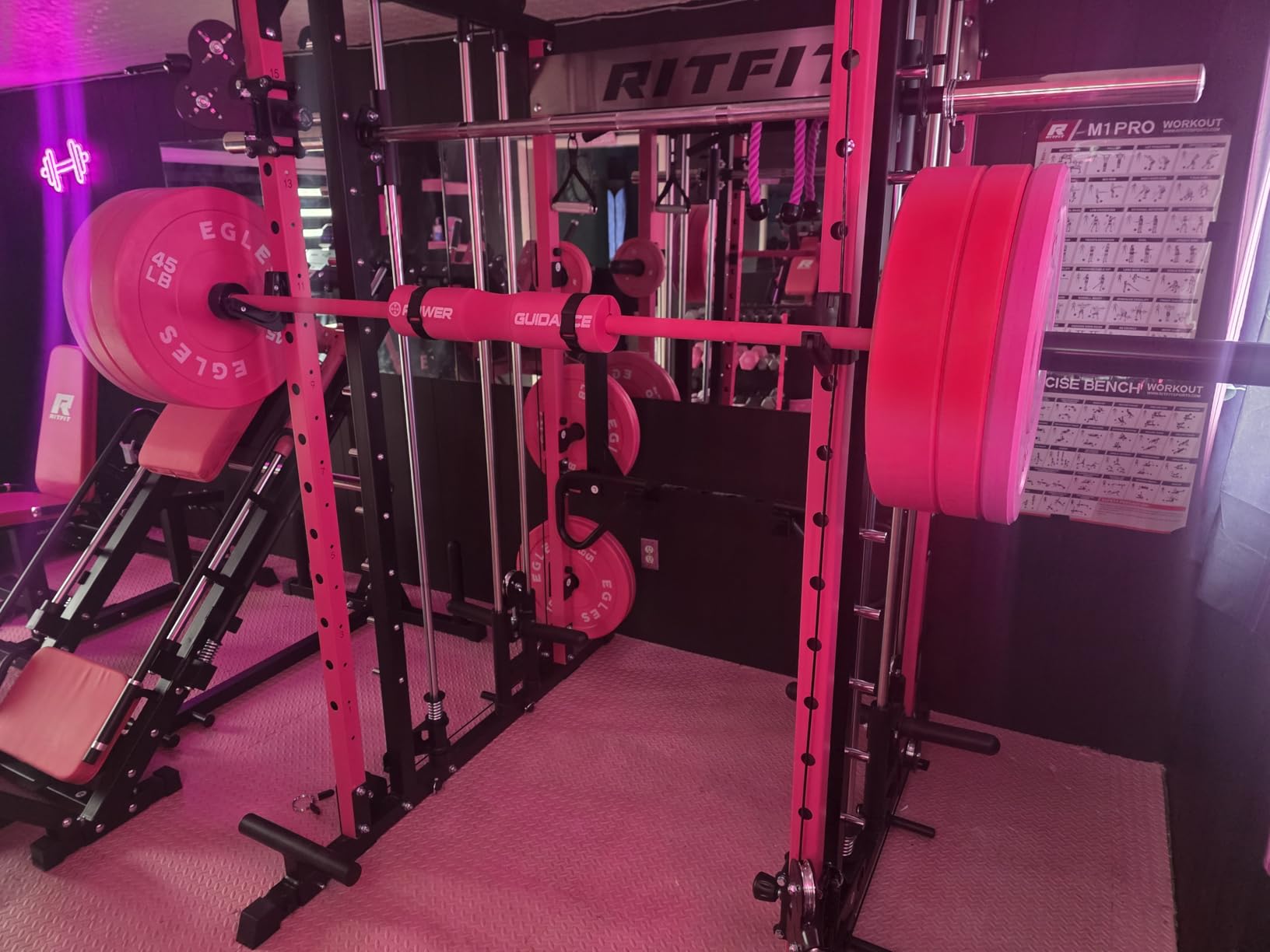 HANDBODE Olympic Barbell 6.5 ft/7 ft, 2 Inch Straight Womens Bars, 35 lb/45 lb Weight Bar, 1000 lb High-Capacity customer photo 2