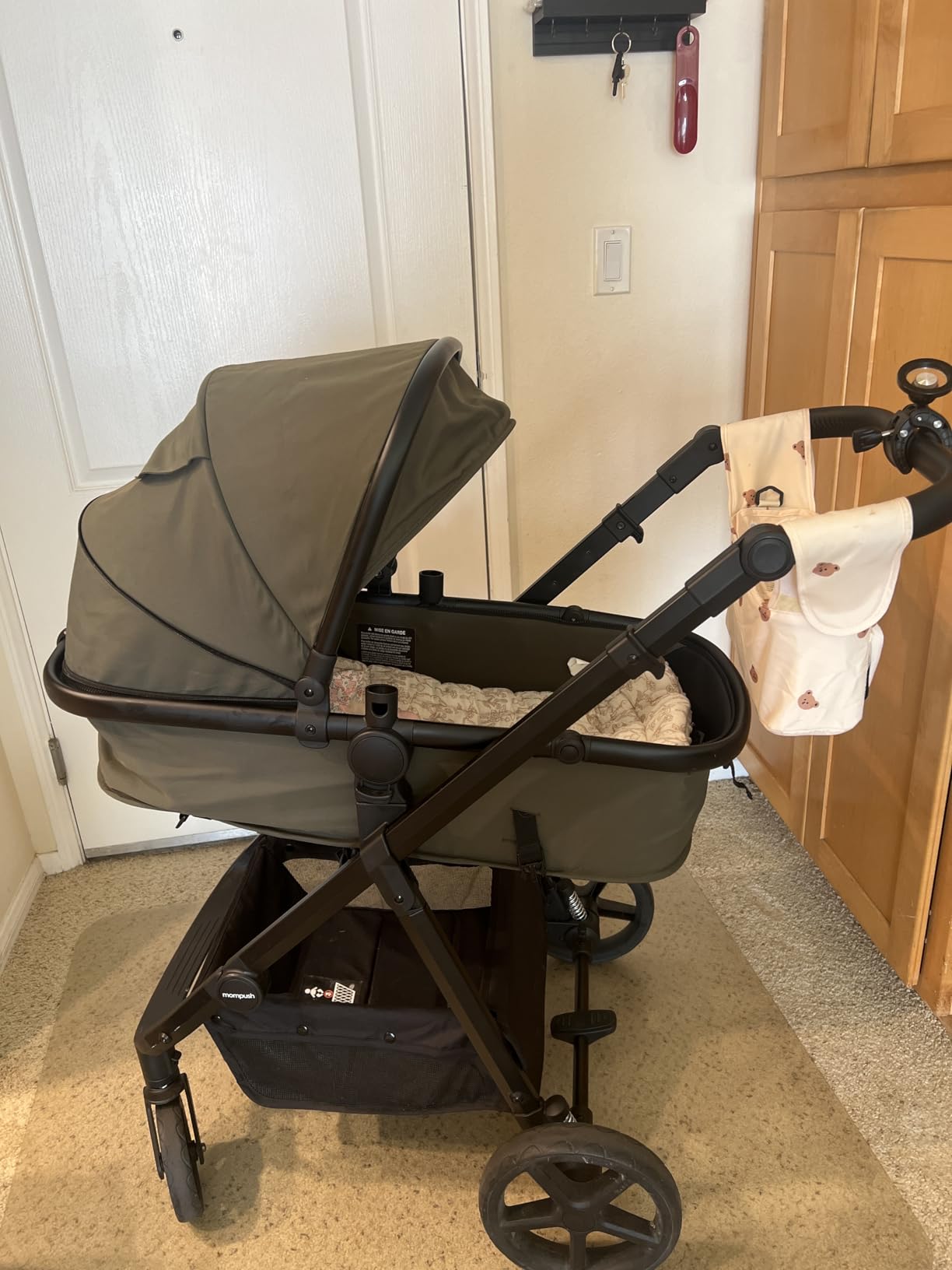 Mompush Meteor2 Baby Stroller 2-in-1 with Bassinet Mode, Large Shock-Absorbing Wheels, Car Seat Adapter Included Full-Size Infant & Toddler Stroller for All-Terrain Family Outings customer photo 1