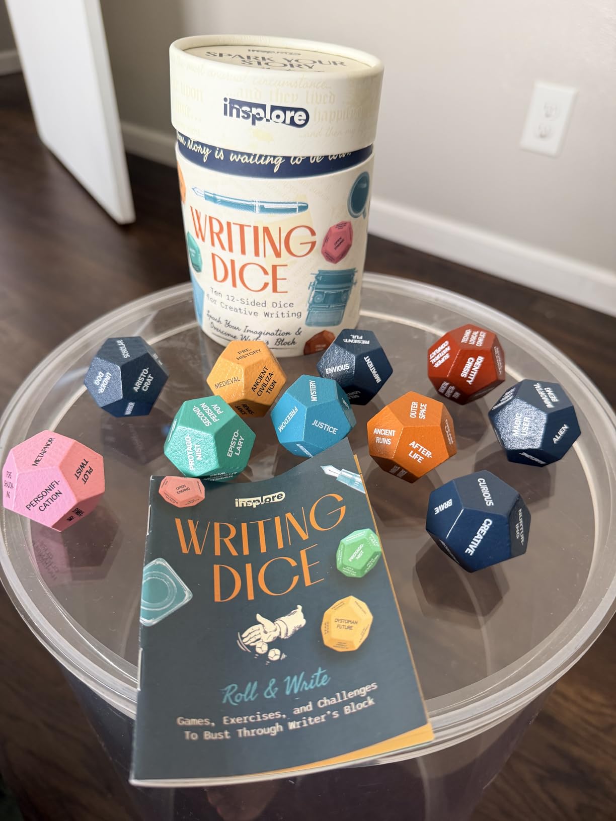 12-Sided Writing Dice - Giftable Creative Writing Tool for Beating Writer's Block - 120 Inspiration Prompts Plus Fun Games customer photo 1