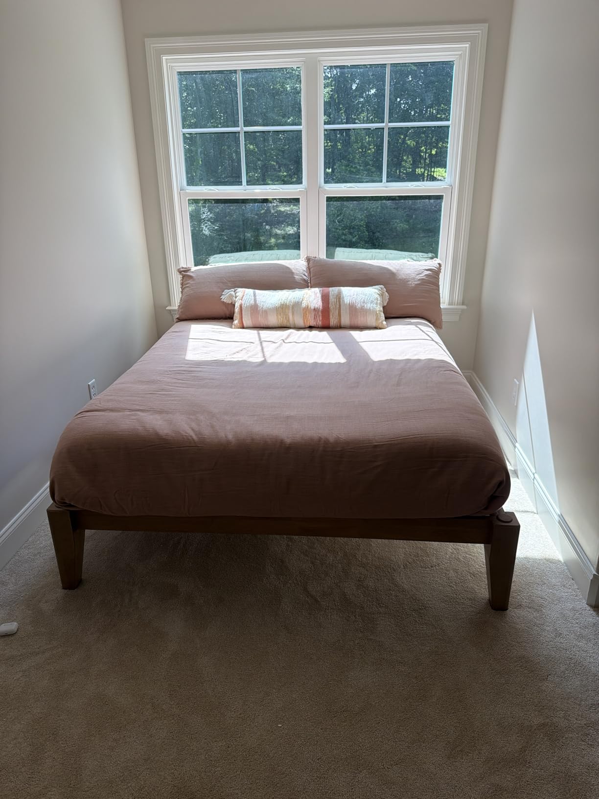 Thor Premium Solid Wood Bed Frame King, Japanese Joinery Bed Frame with Wood Slat Support, Platform Bed, No Box Spring Needed, Easy Assembly, Minimalist & Modern Style (Walnut) customer photo 2