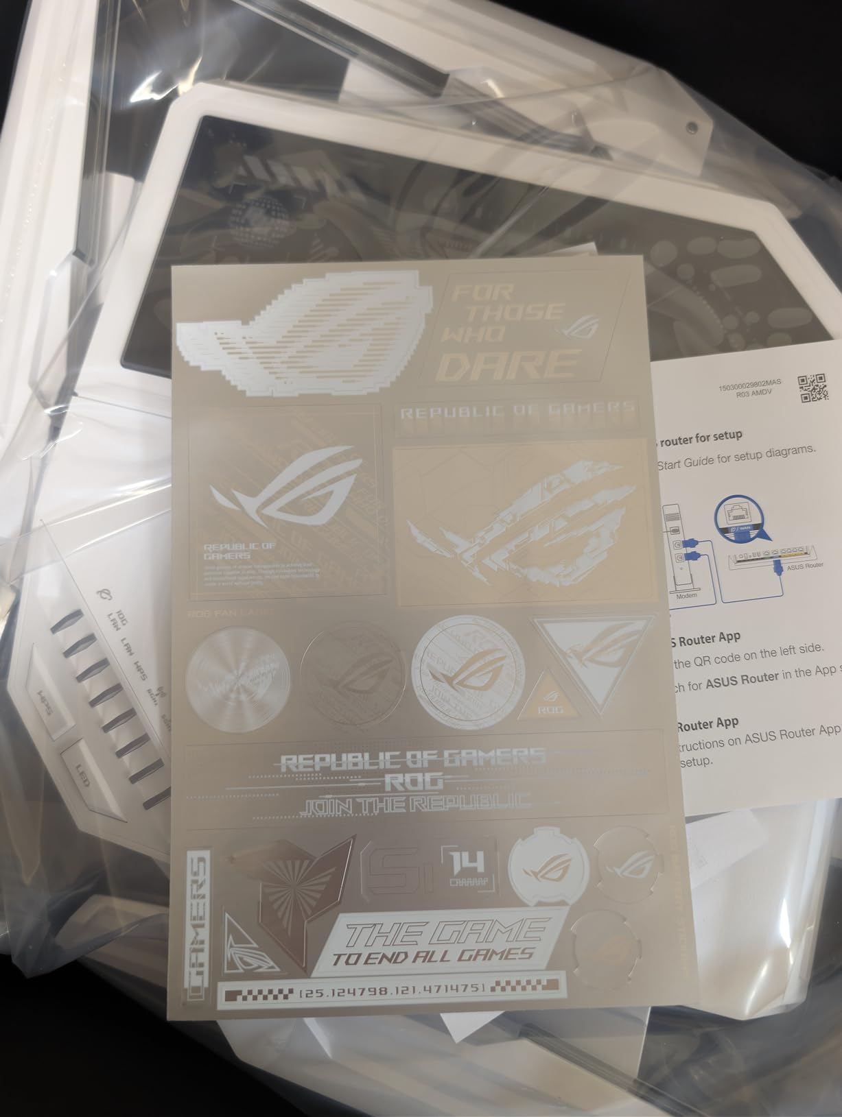 ASUS ROG Rapture GT-BE19000AI Tri-Band WiFi 7 AI Gaming Router, 320MHz, 4096-QAM, MLO, Dual 10G Ports, AI Game Boost customer photo 2