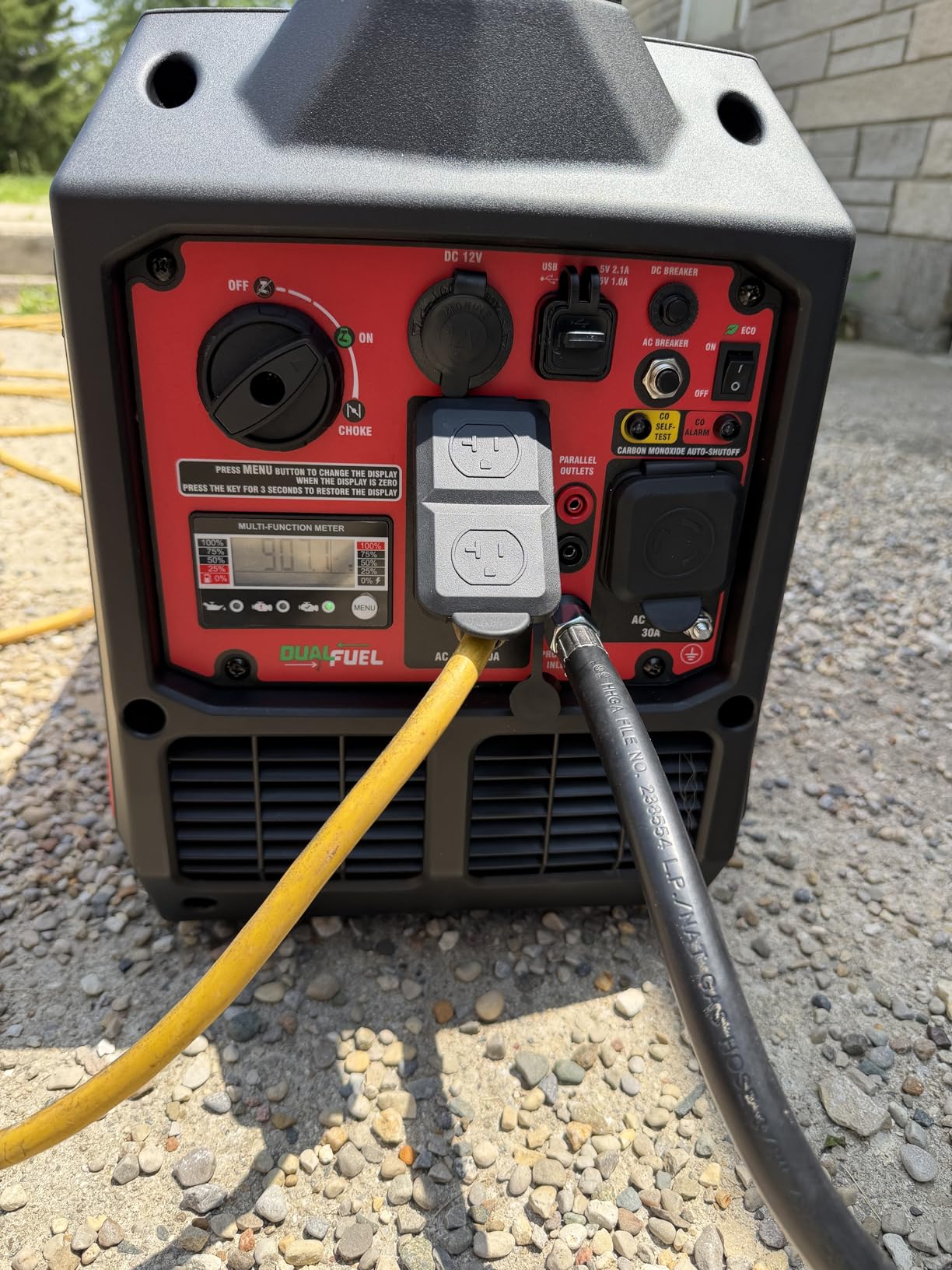 PowerSmart 3800 Watt Dual Fuel Inverter Generator, Quiet Portable Gas Propane Powered with CO Sensor and RV, 149cc 4-Stroke OHV Engine customer photo 2