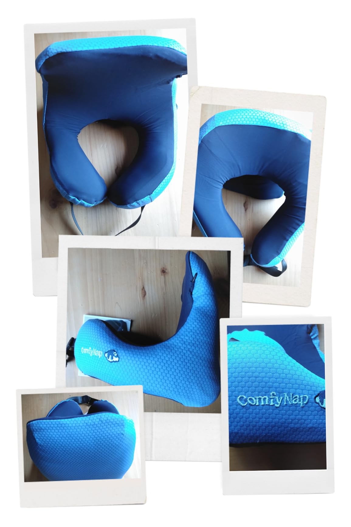 ComfyNap Versatile Travel Neck Pillow for Airplane [Patented], 9 Positions in 3 Techniques, Plane Pillow with Pure Memory Foam, Travel Pillow with HeadRest Flight Sleep, Travel Essential - Mercury customer photo 2