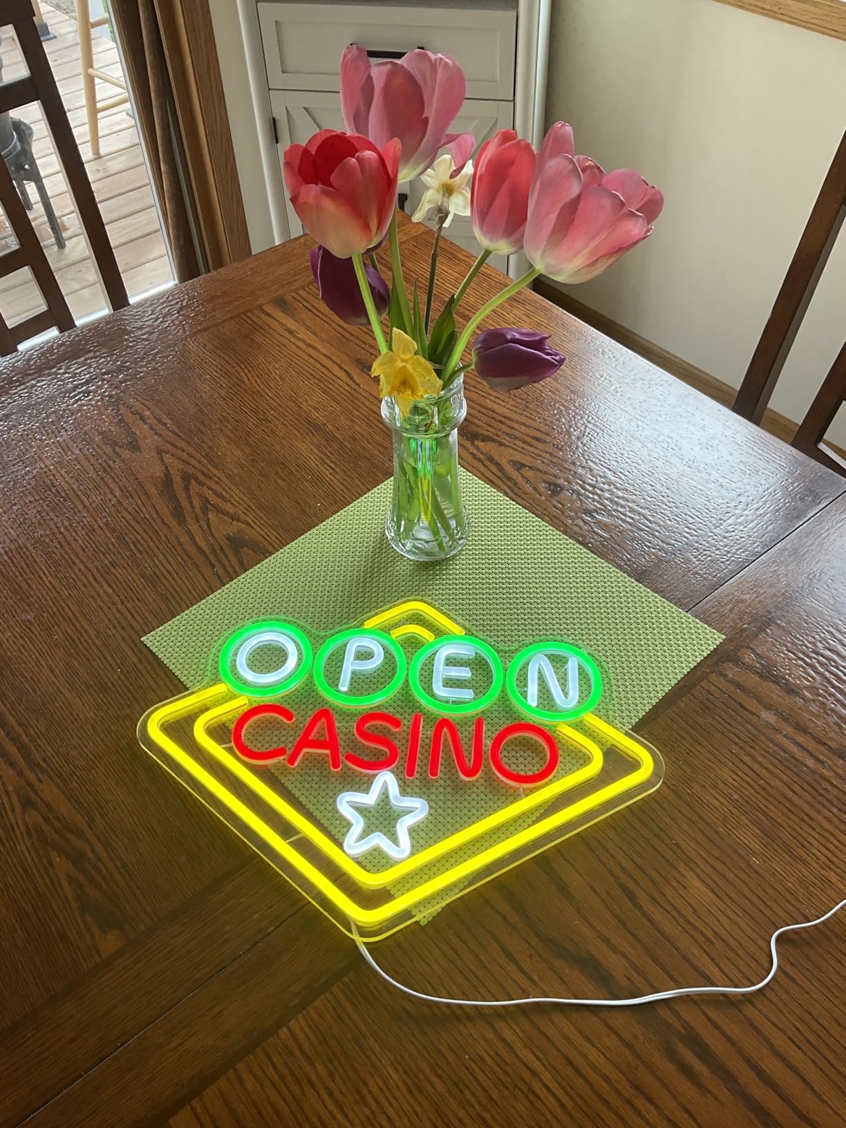 Welcome Man Cave Neon Sign - LED Light for Guys Garage Home Bar Wall Decor,18