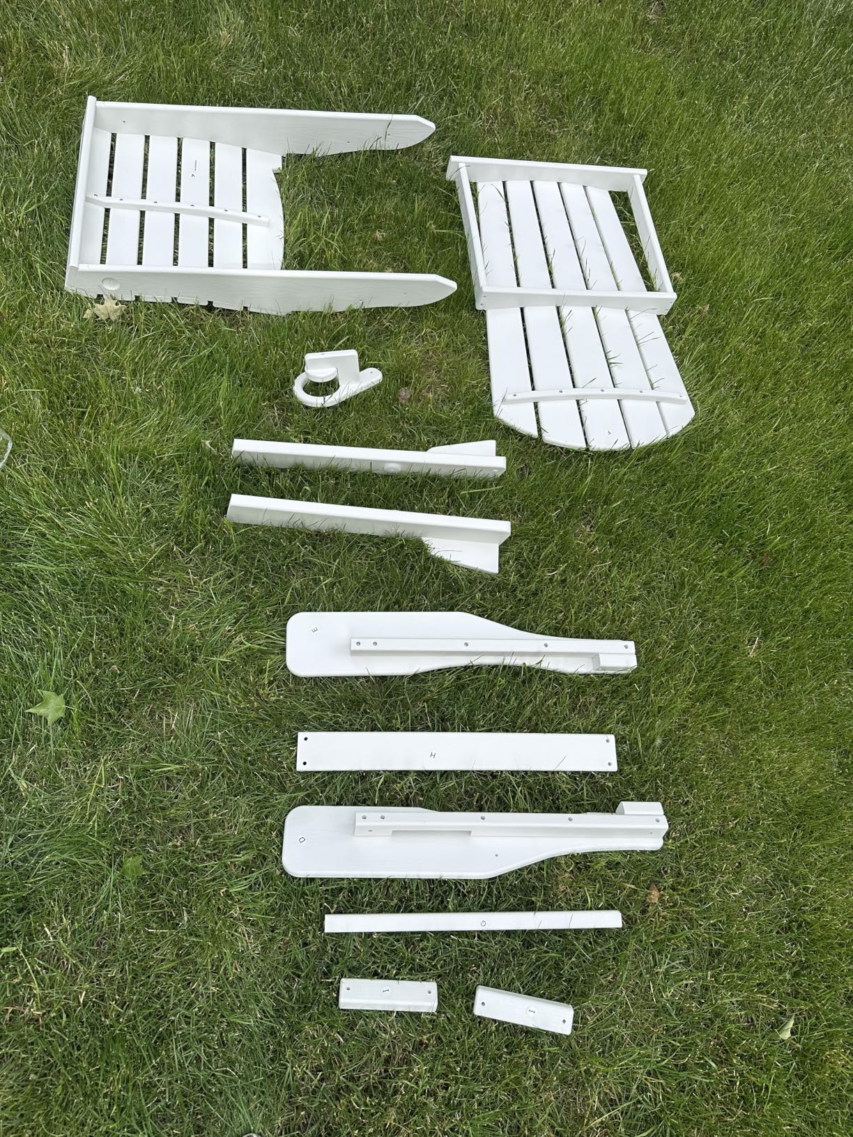 Folding Adirondack Chair Set of 6 with Cup Holder, Wooden Textured, Heavy All-Weather HDPE Comfortable Set Poolside Backyard Lawn, Coffee customer photo 2