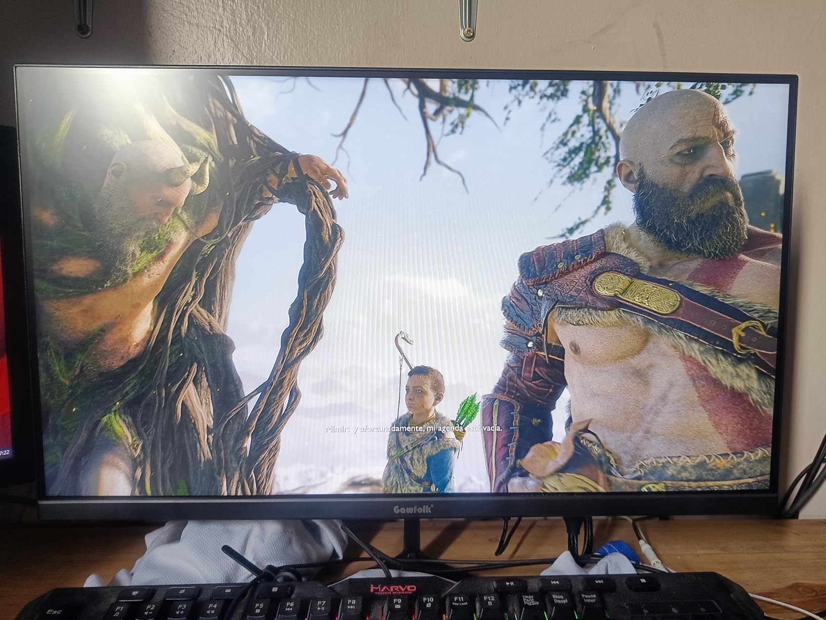 Gawfolk 32-inch 4K Ultra HD Computer Monitor, 144Hz Gaming Screen, 1ms, Adaptive Sync, 100% sRGB, 178° Wide Viewing Angle, HDMI 2.1, DisplayPort, Compatible with 100 * 100MM Wall Mount-Black customer photo 1