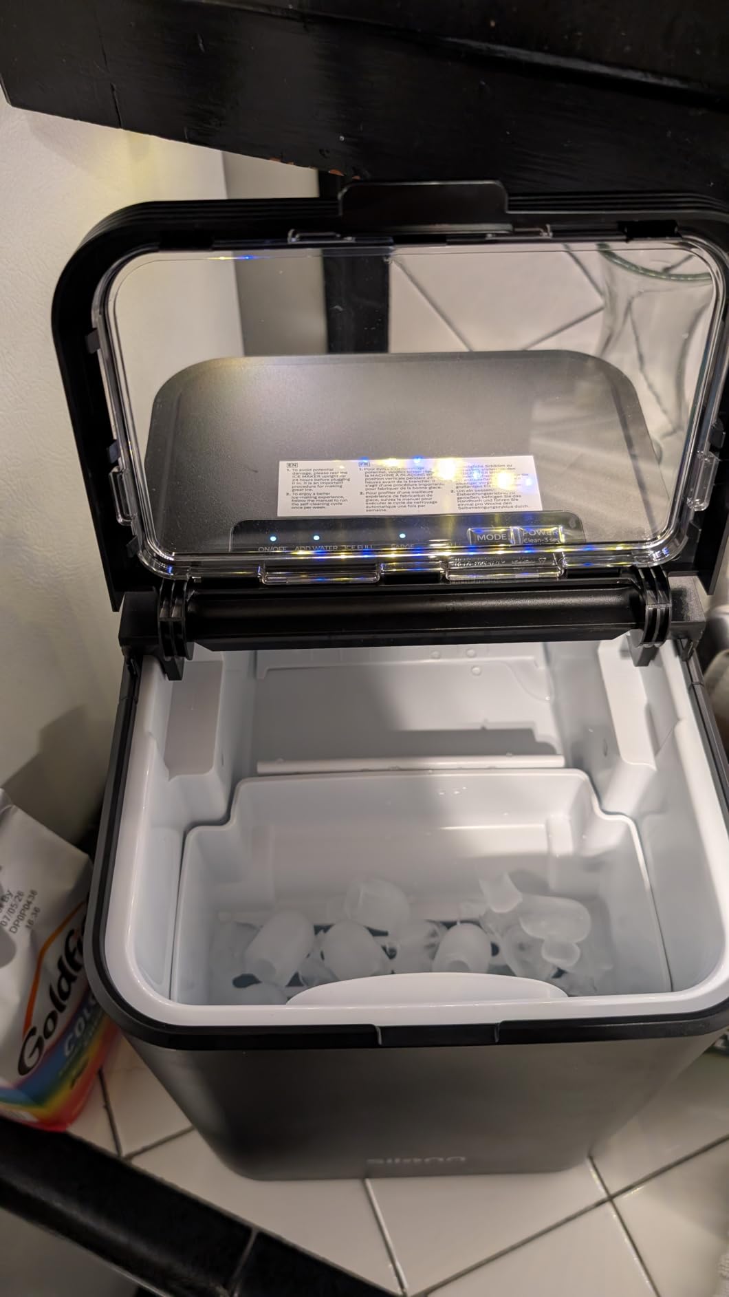 Silonn Nugget Ice Maker Countertop - 44lbs/24h Crushed/Pebble Ice Machine, Front Pull-Out Water Tank & Removable Basket, Stainless Steel Finish for Home Kitchen customer photo 1