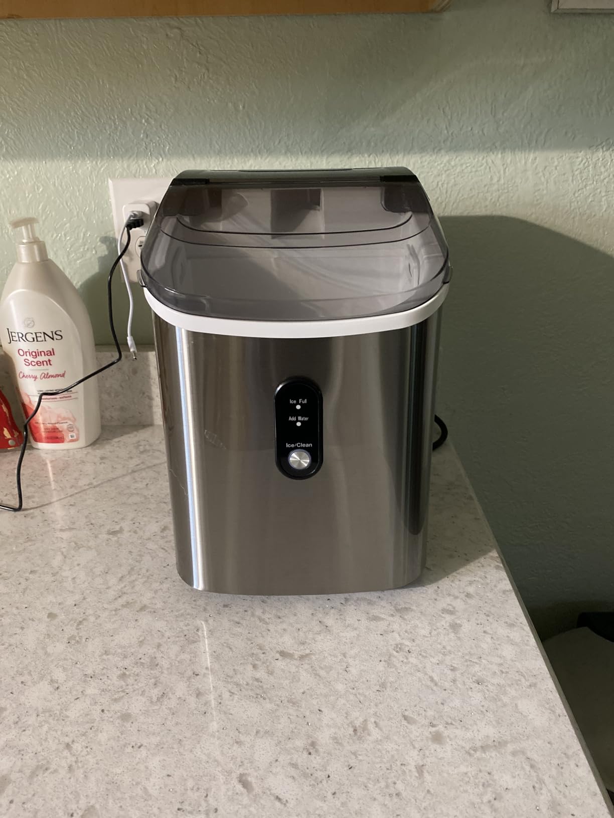 Kismile Nugget Ice Makers Countertop, 35Lbs/24H, Portable Sonic Ice Machine with Self-Cleaning, One-Click Operation for Home/Office (Stainless Steels Silver) customer photo 1