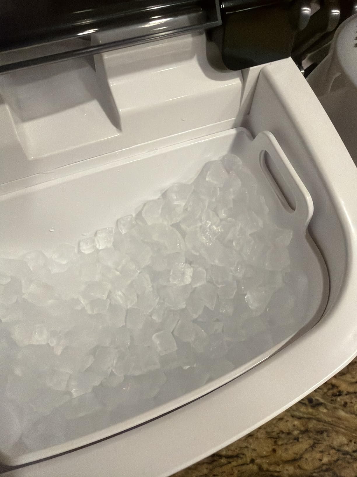 Kismile Nugget Ice Makers Countertop, 35Lbs/24H, Portable Sonic Ice Machine with Self-Cleaning, One-Click Operation for Home/Office (Stainless Steels Silver) customer photo 2