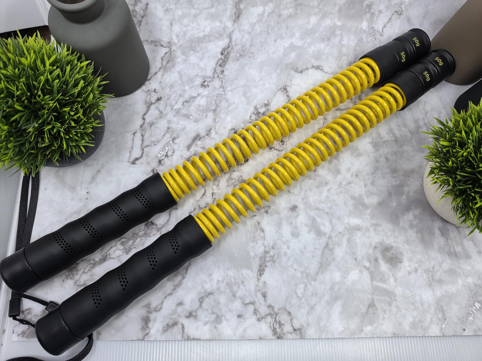 Heavy Duty Ropeless Battle Ropes 4.0, Portable Steel Core Exercise Ropes for Home Gym & Outdoor, Anti-Slip Ergonomic Handles for Strength Training, HIIT & Full Body Workout | Ideal for Men & Women customer photo 2