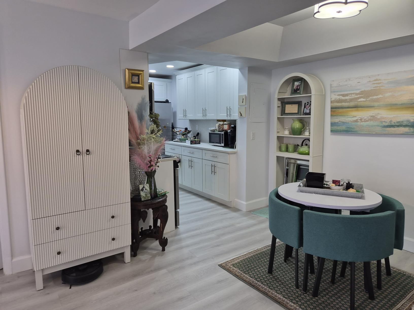 IFGET Arched Over The Toilet Storage Cabinet with Acrylic Doors, Modern Over Toilet Bathroom Organizer Shelf, Small Wooden Bathroom Storage Cabinet with Adjustable Shelf, Space Saver, Natural Oak customer photo 2