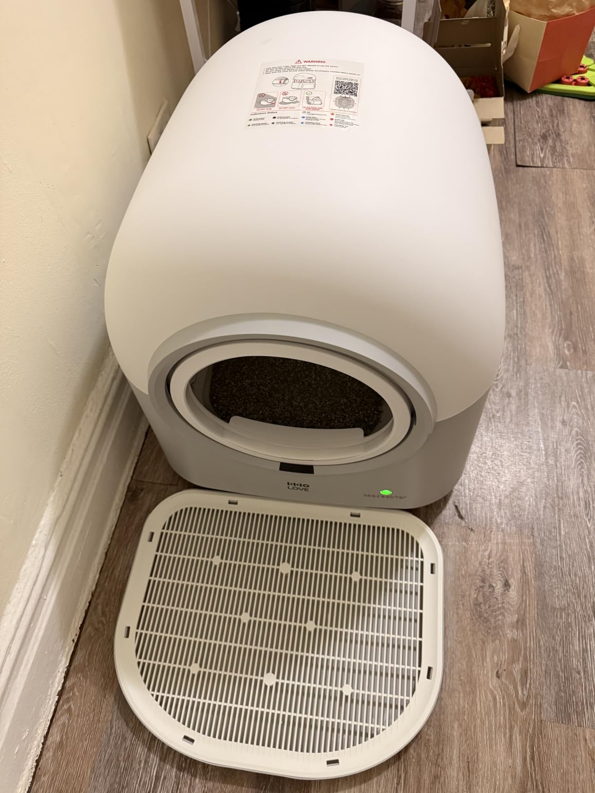 HHOLOVE Self Cleaning Litter Box Automatic with Safety Sensors, Odor Control, Real-Time Health & Weight Monitor, Ultra-Quiet, 60L Large Capacity for Multiple Cats, 2026 Version customer photo 2
