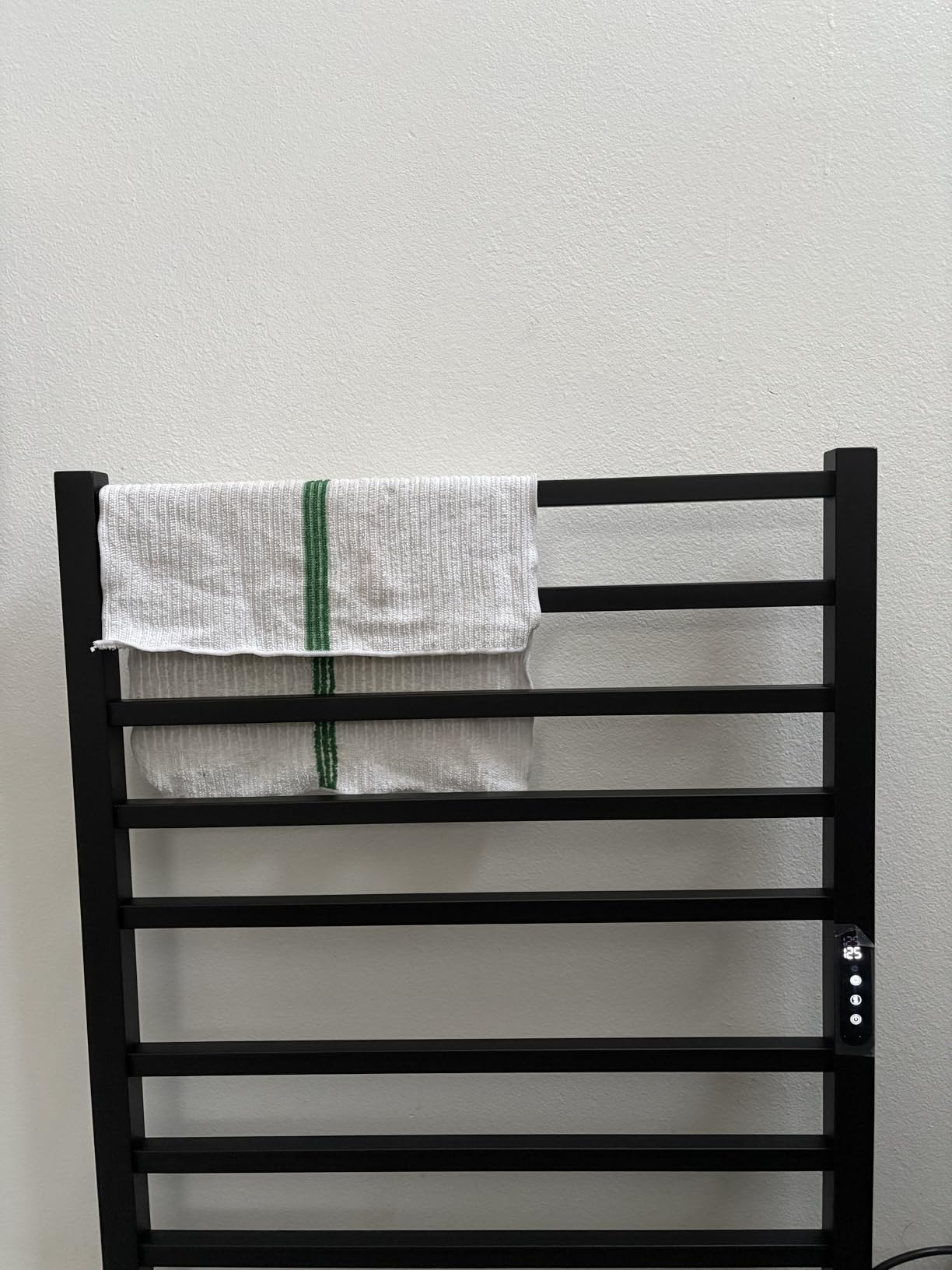 Poloma Wall Mounted & Freestanding Towel Warmer Rack for Bathrooms, Electric Heated Towel Rack Heater, Stainless Steel, Matt Black. CSA Certified. customer photo 1