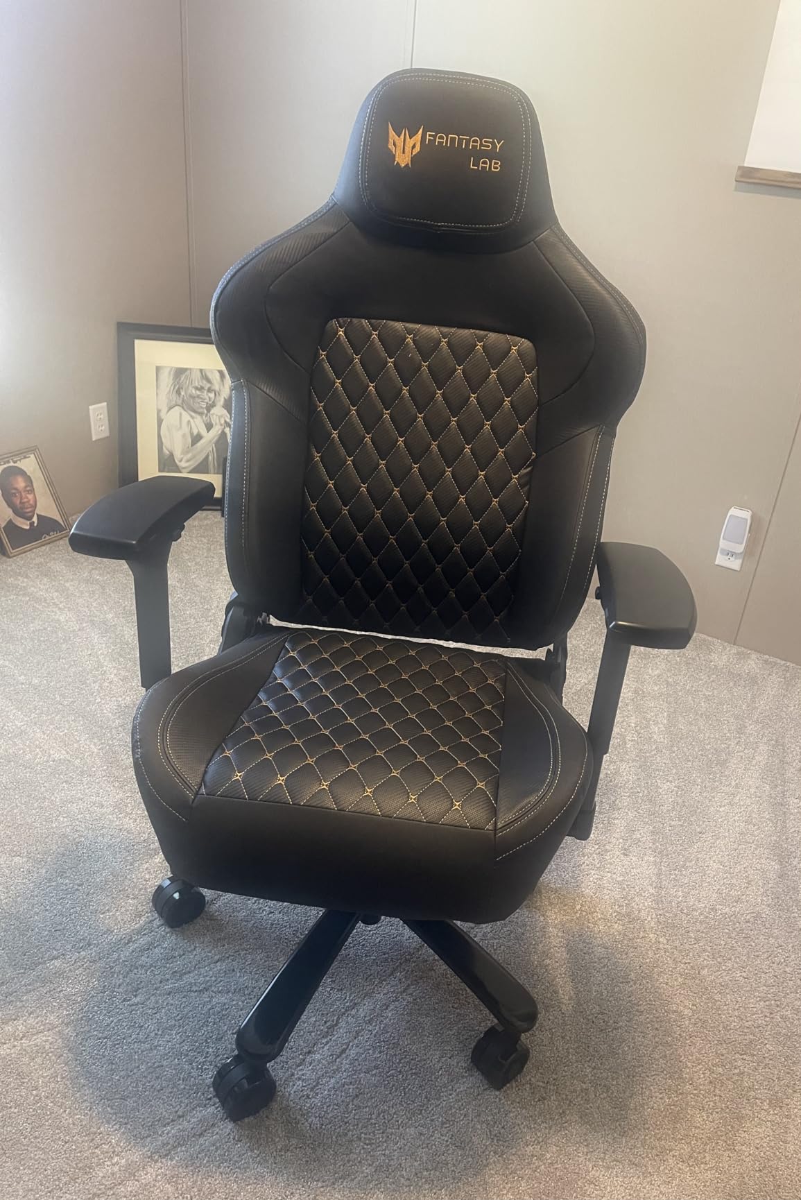 Fantasylab Big and Tall Gaming Chair 440LBS Heavy Duty High-Back Computer Chair with Memory Foam Lumbar Support, 4D Adjustable Armrests, Metal Base, Swivel & Recline for PC Gaming and Office customer photo 1