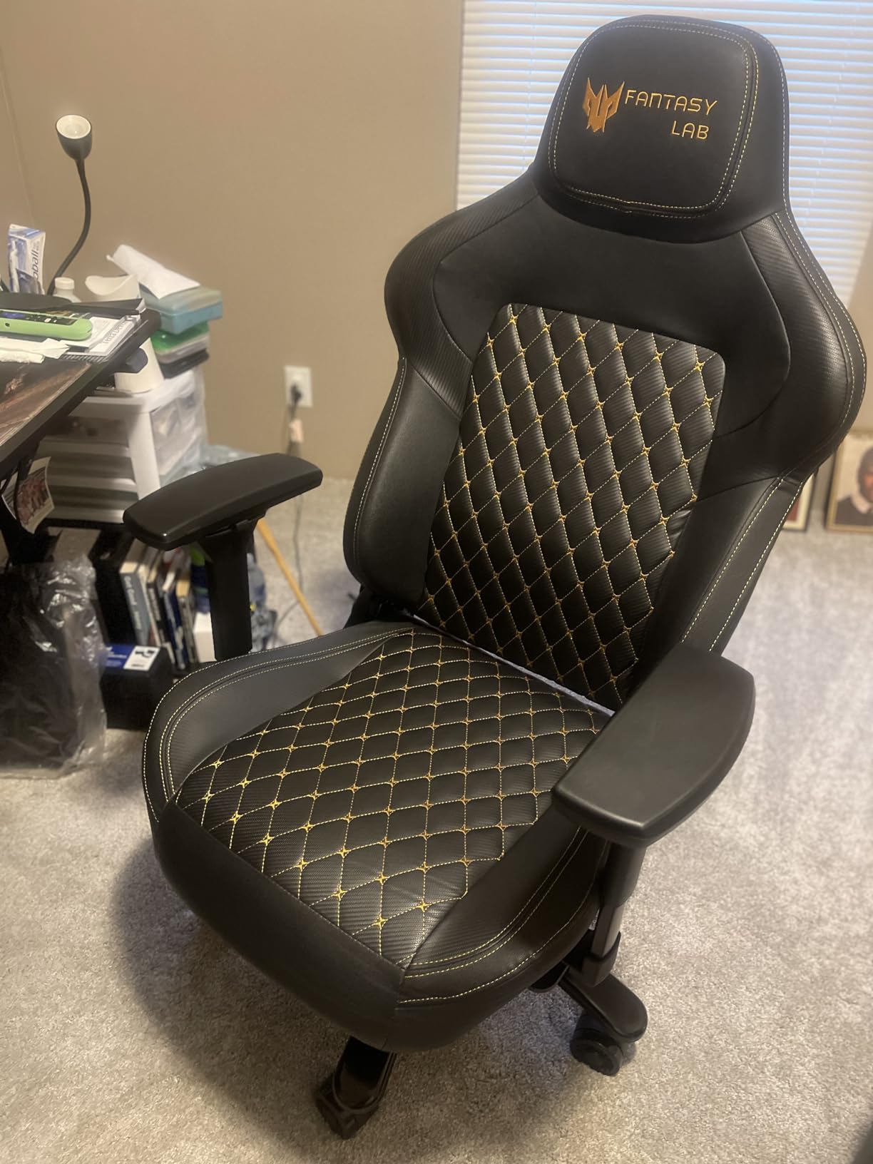 Fantasylab Big and Tall Gaming Chair 440LBS Heavy Duty High-Back Computer Chair with Memory Foam Lumbar Support, 4D Adjustable Armrests, Metal Base, Swivel & Recline for PC Gaming and Office customer photo 2