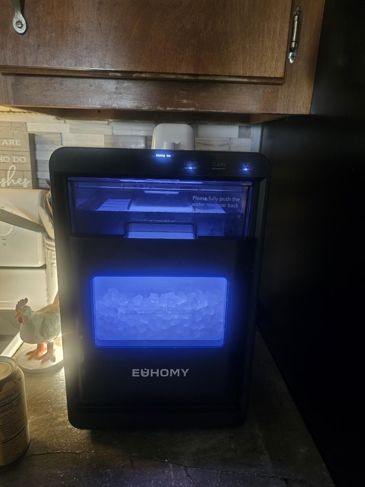 EUHOMY Nugget Ice Maker Countertop, 44Lbs/24H Sonic Ice Maker Machine, Self-Cleaning Pellet Ice Makers with Ice Scoop&Basket, Countertop Pebble Ice Maker for Home/Kitchen/Office customer photo 1