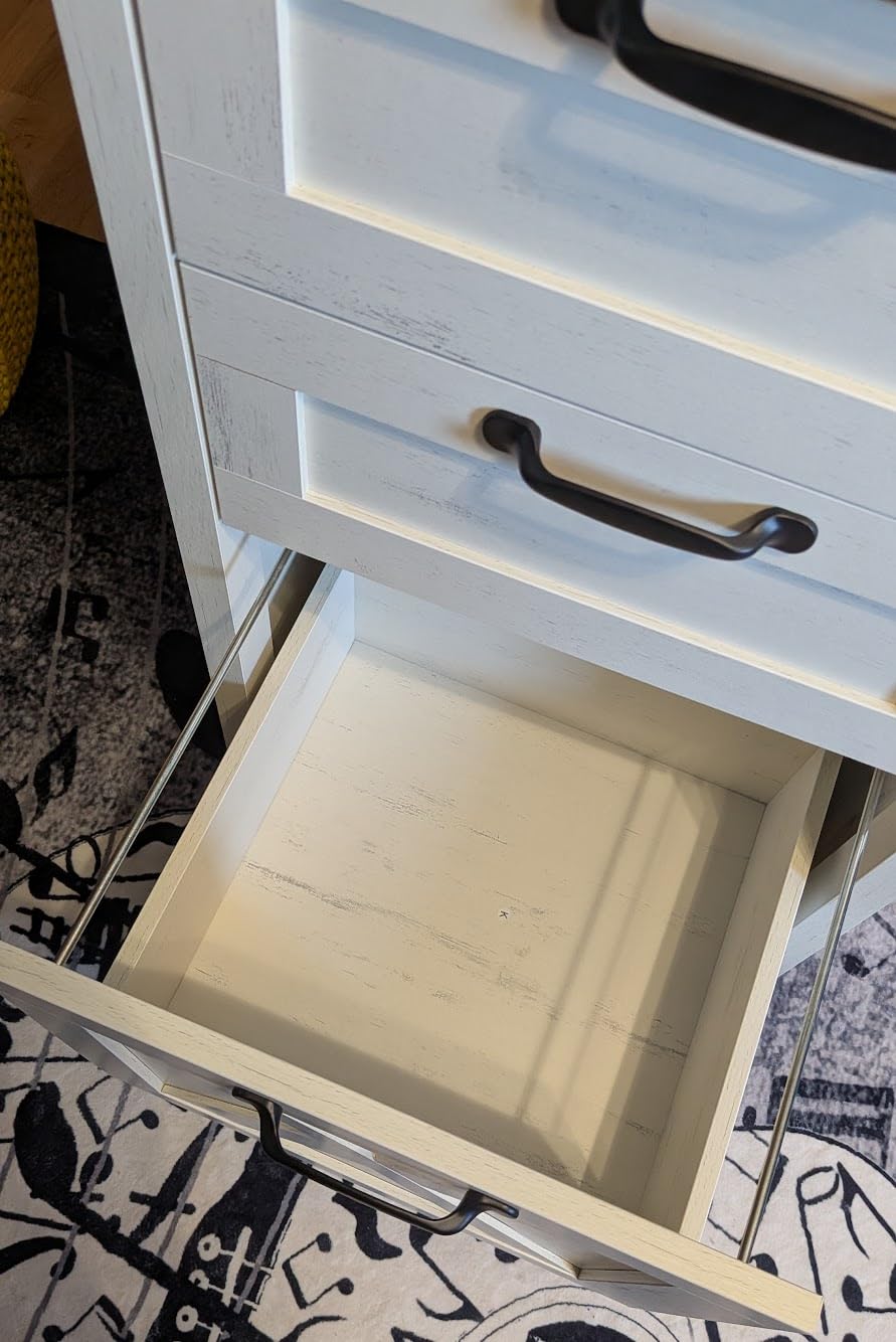 VASAGLE File Cabinet, 2-Drawer Filing Cabinet for Home Office, Modern Farmhouse, Adjustable Hanging Rail for A4 Letter Files, Printer Stand, Study Bedroom, Rustic White and Honey Brown customer photo 2