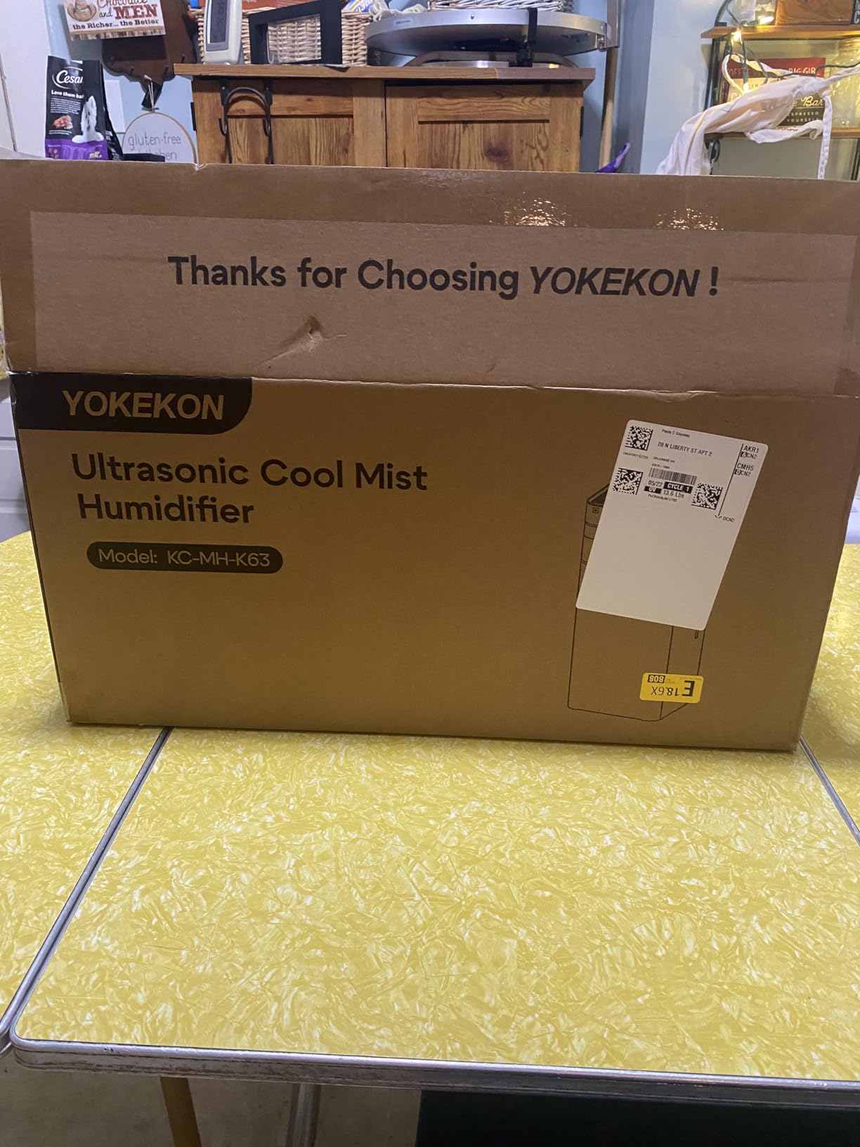 YOKEKON Humidifier Large Room 5.8Gal/22L, 2500 sq.ft. Cool Mist Humidifiers for Home Bedroom with Flame & Night Light, Top Fill Whole House Humidifier with Extension Tube, Plants, Kids, Adults, White customer photo 1