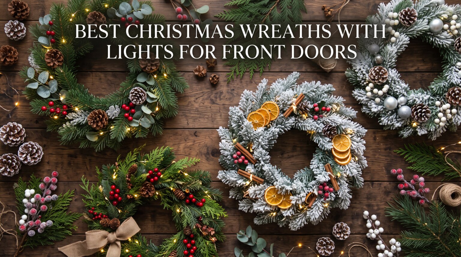 best christmas wreaths with lights for front doors