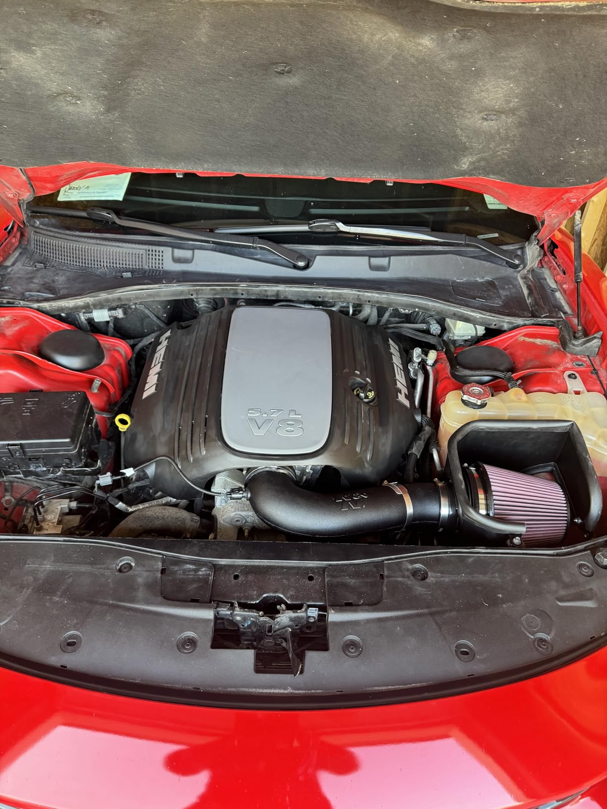 K&N Cold Air Intake System: High-Flow Air Filter, Increase Performance & Acceleration: Compatible with 2005-2019 Chrysler/Dodge: 300C, Challenger, Charger, Magnum, 57-1542 customer photo 1
