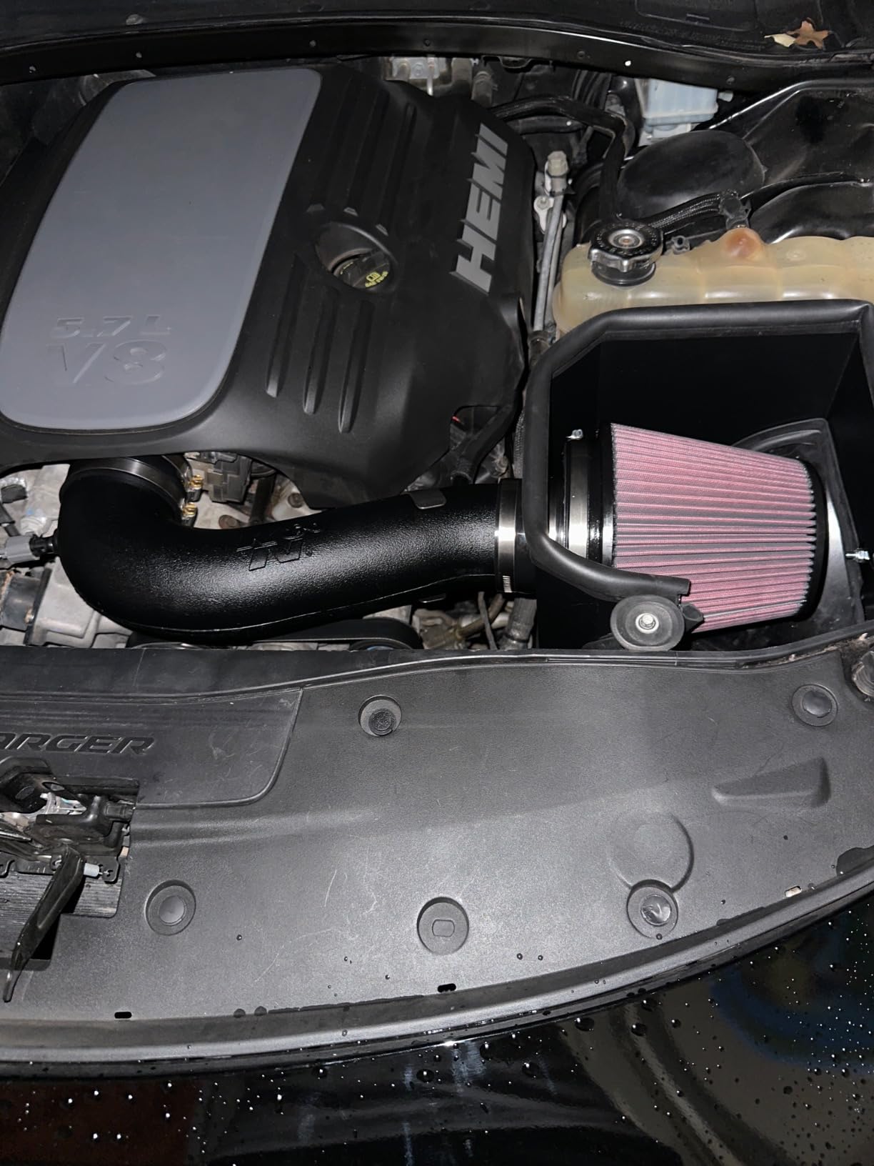 K&N Cold Air Intake System: High-Flow Air Filter, Increase Performance & Acceleration: Compatible with 2005-2019 Chrysler/Dodge: 300C, Challenger, Charger, Magnum, 57-1542 customer photo 2
