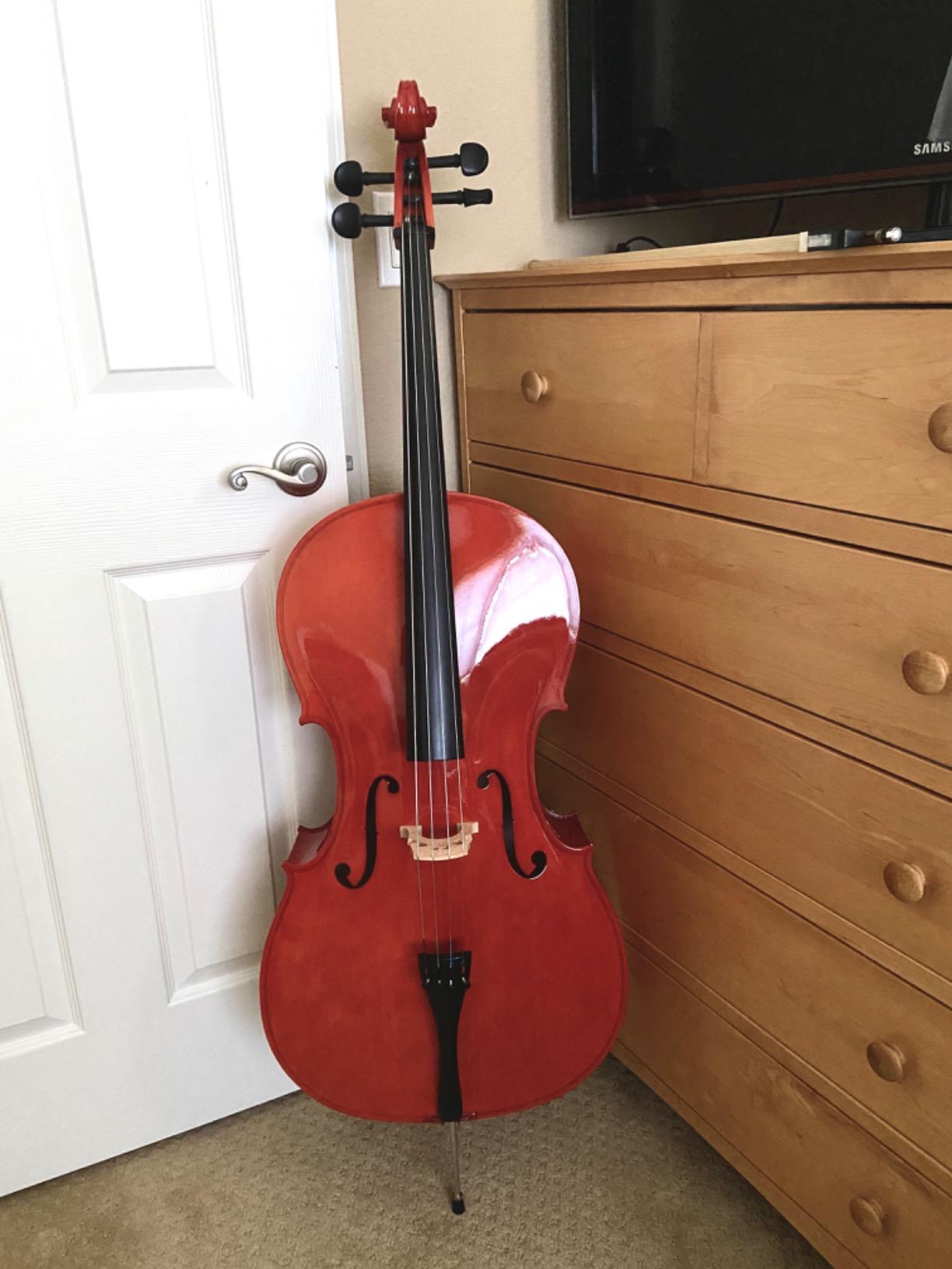 Cecilio 1/2 Size Cello, Beginner Cello 1/2, Acoustic Cello Set with Portable Bag, Bow, Rosin, Stand, String Musical Instruments for School Orchestras, Performances customer photo 2