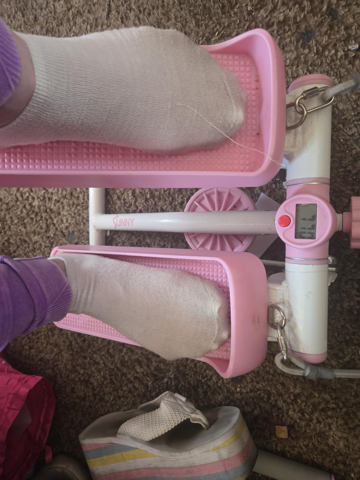 Sunny Health & Fitness Mini Steppers for Exercise at Home, Stair Step Workout Machine with Resistance Bands, Full Body Cardio Equipment, Optional Free SunnyFit App Connection Smart Stepper customer photo 1
