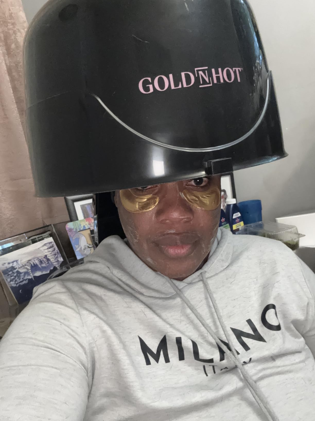Gold N Hot Professional 1200W Full Hood Hair Dryer | For Roller Sets and Conditioning Treatments customer photo 1