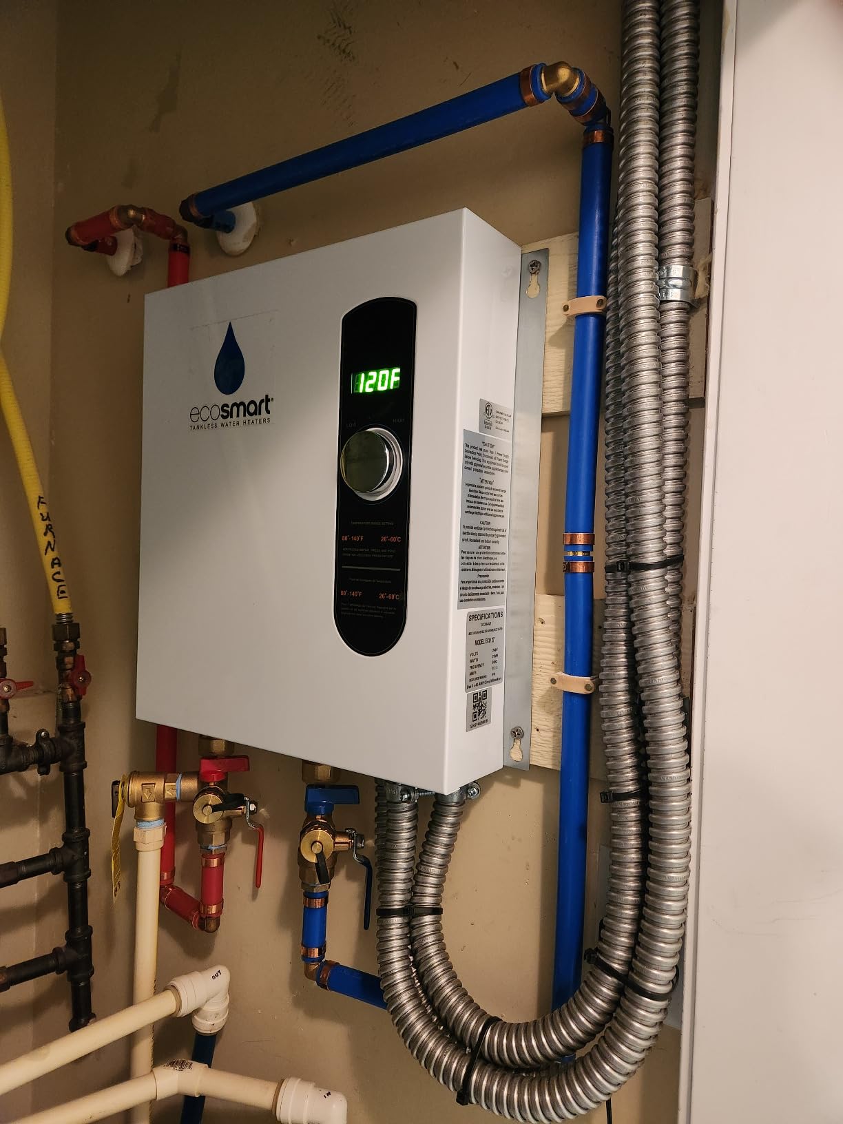 ECO 27 Electric Tankless Water Heater, 27 KW at 240 Volts, 112.5 Amps with Patented Self Modulating Technology customer photo 1