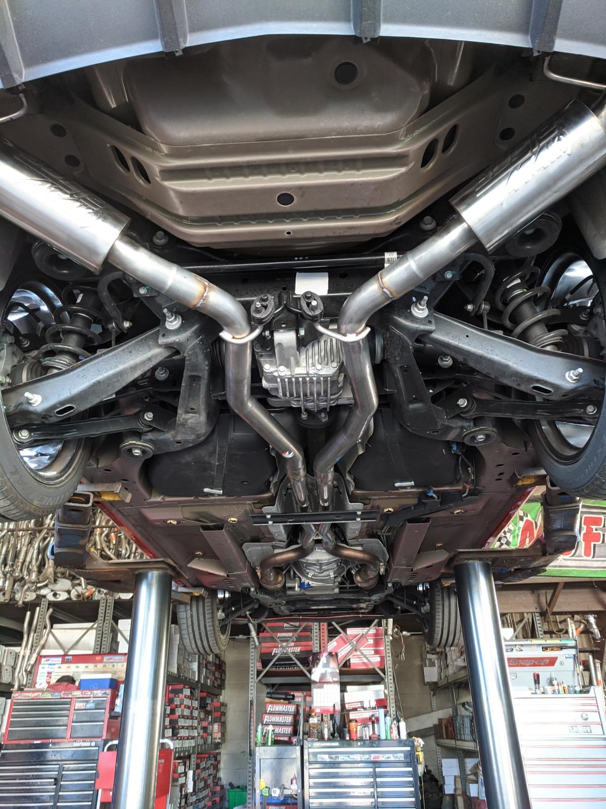 BORLA 140356 Cat-Back Perf. Exhaust System for 2010-2013 Chevrolet Camaro SS V8 T-304 Stainless Steel ATAK Sound Dual Split Rear Exit Single 4.5