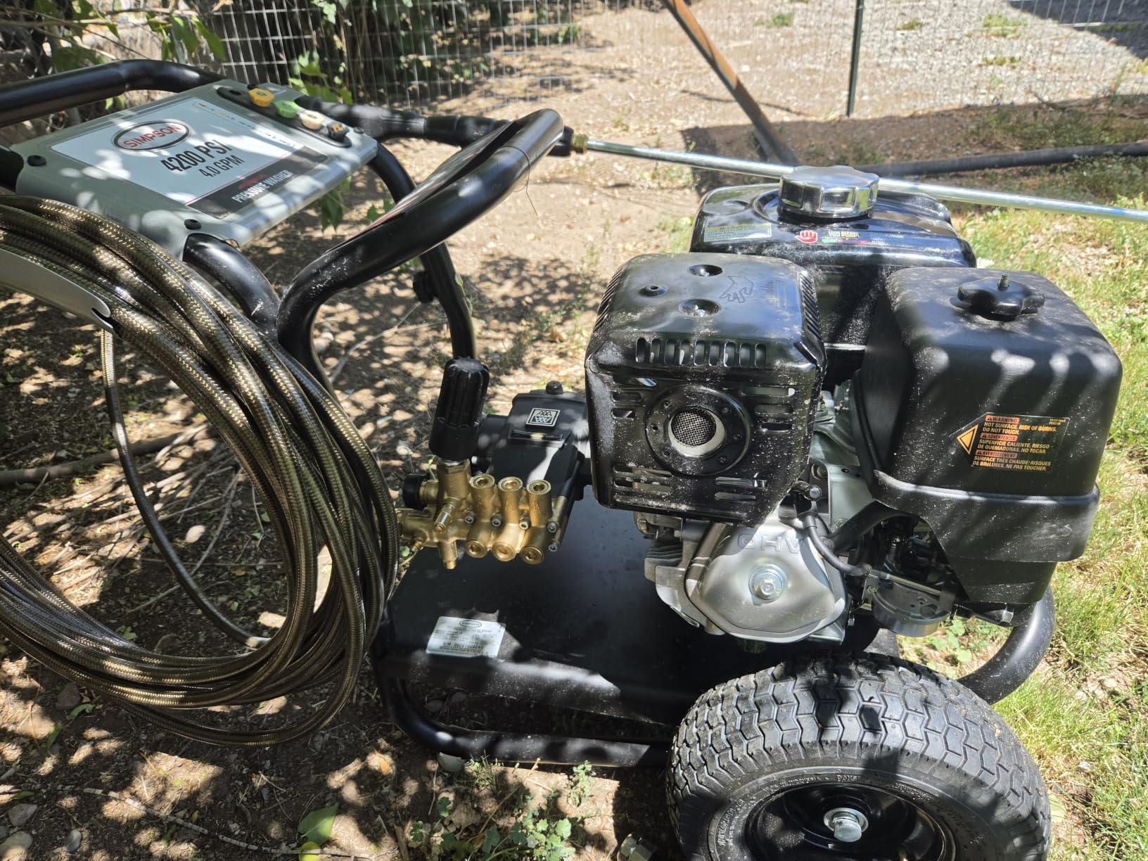 Simpson PS4240 PowerShot Gas Pressure Washer Powered by Honda GX390, 4200 PSI at 4.0 GPM, AAA Triplex Pump, 50' Hose, 5 Nozzles, Welded Steel Frame, 49-State Compliant, 60456 customer photo 1