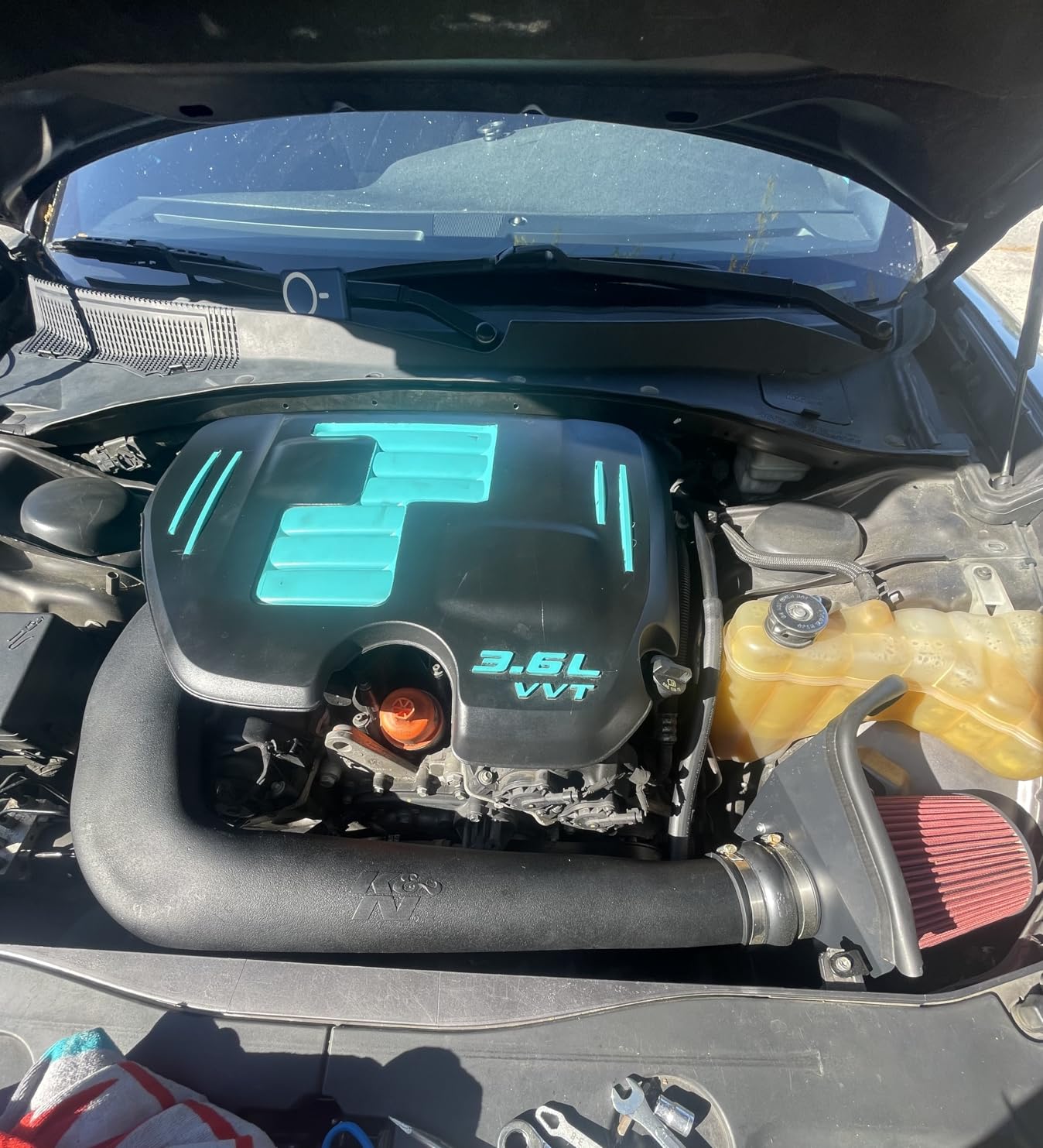 K&N Cold Air Intake System: High-Flow Air Filter, Increase Performance & Acceleration: Compatible with 2011-2023 CHRYSLER/DODGE, 300, 300C, Challenger, Charger, 63-1564 customer photo 2