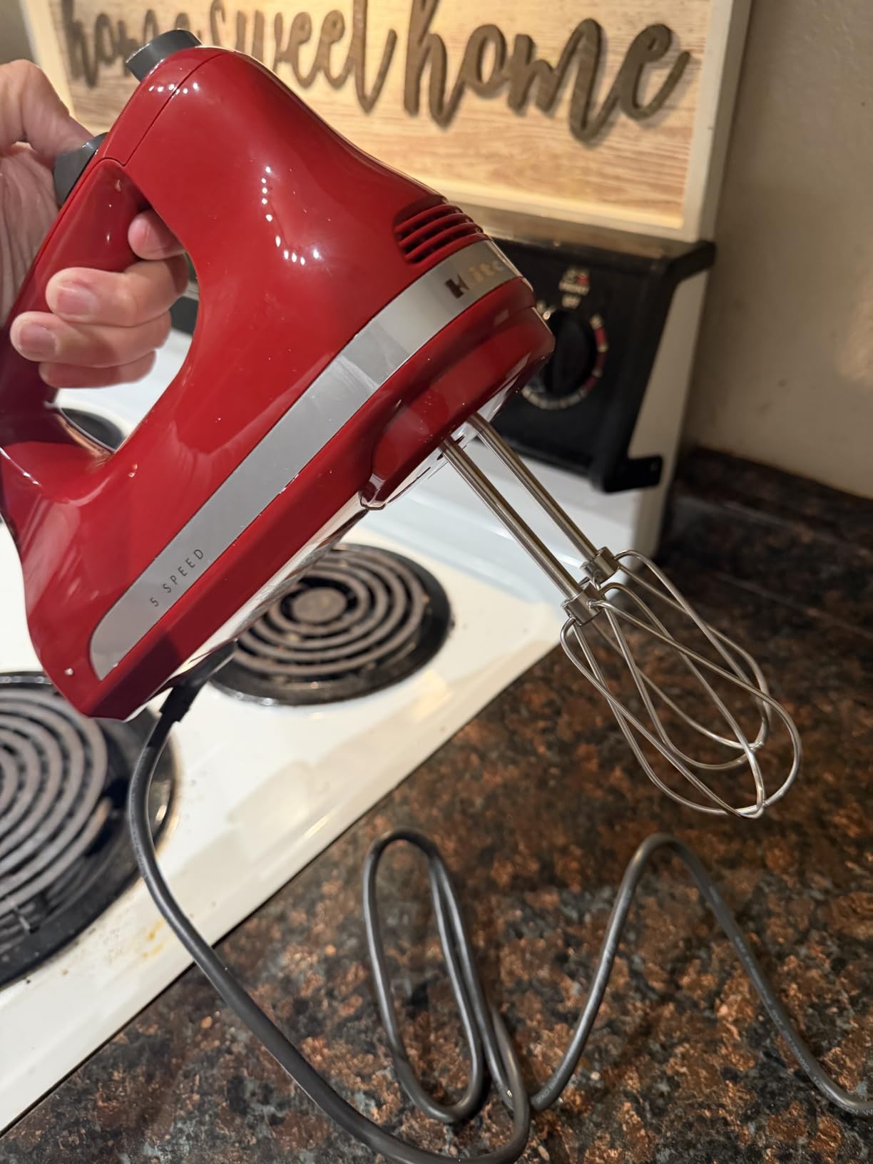 KitchenAid 5 Ultra Power Speed Hand Mixer - KHM512, Empire Red customer photo 1